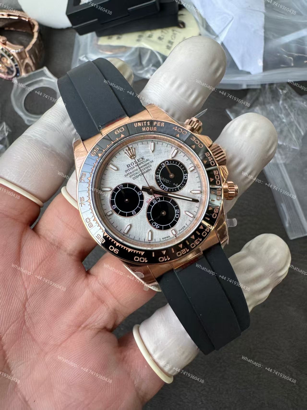 Rolex Super Clone Daytona M126515LN-0008 Rose Gold Meteorite Dial 4131 Movement