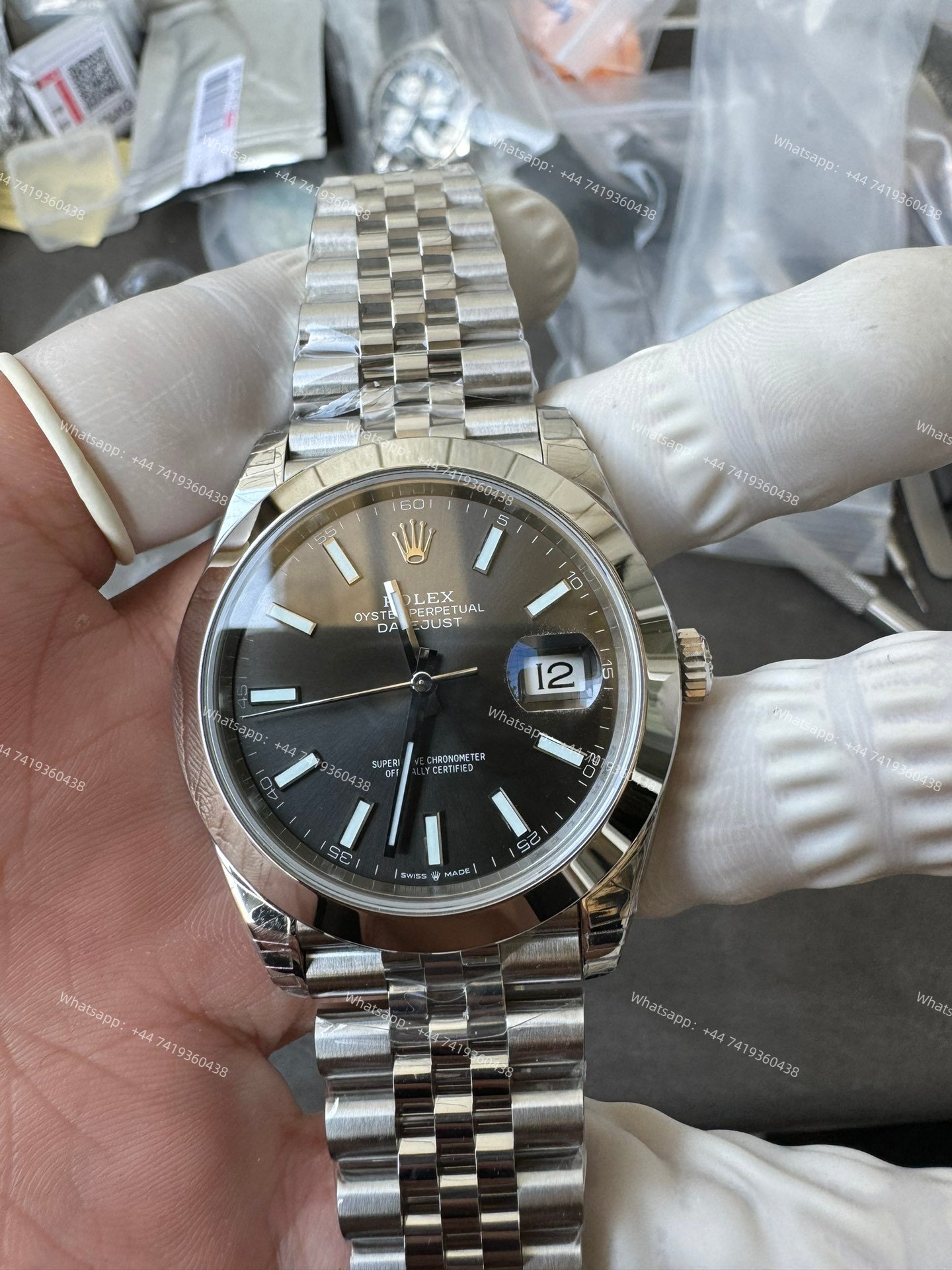 Rolex Datejust M126300-0008 1:1 Replica Gray Dial Jubilee 41MM 3235 Movement Super Clone Watch