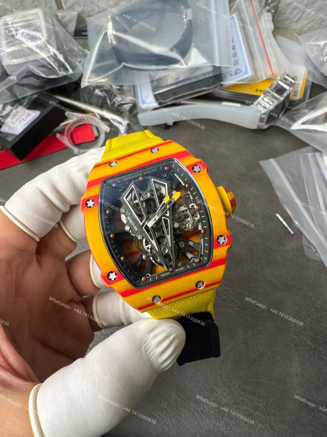 Super Clone Richard Mille RM 27-03 Rafael Nadal Limited Edition NTPT Carbon Fiber Tourbillon 1:1 Replica Watch