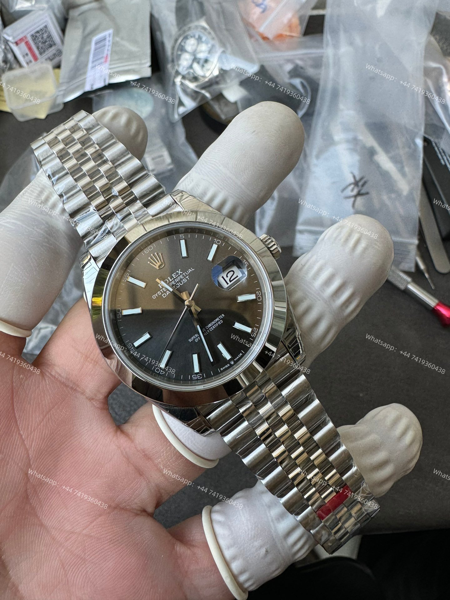 Rolex Datejust M126300-0008 1:1 Replica Gray Dial Jubilee 41MM 3235 Movement Super Clone Watch