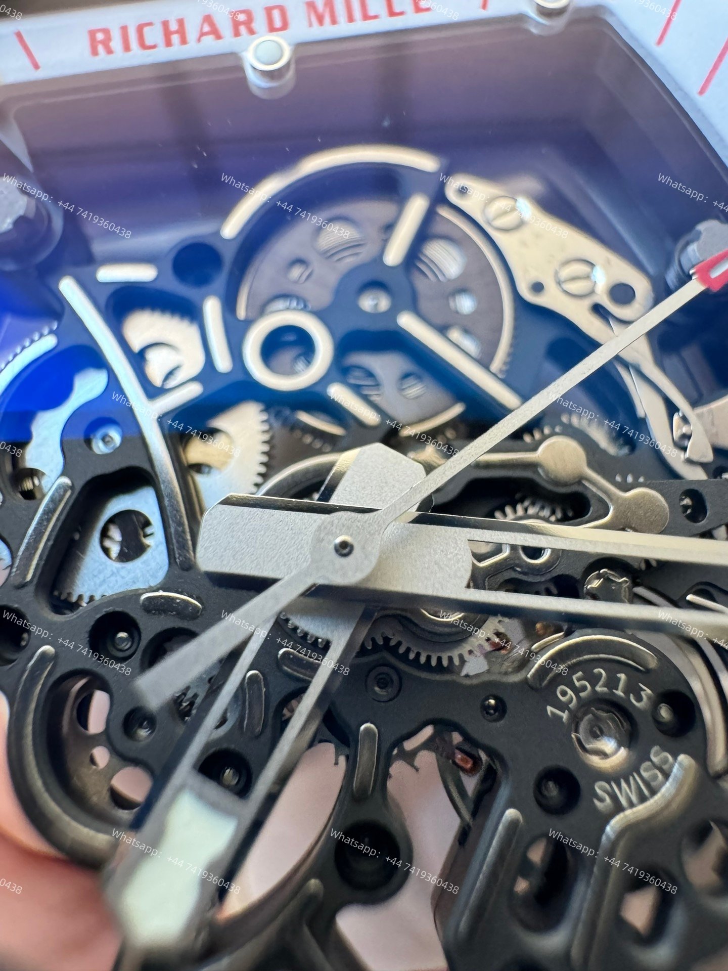 Super Clone Richard Mille RM 055 Carbon TPT White Rubber Strap 1:1 Replica Watch