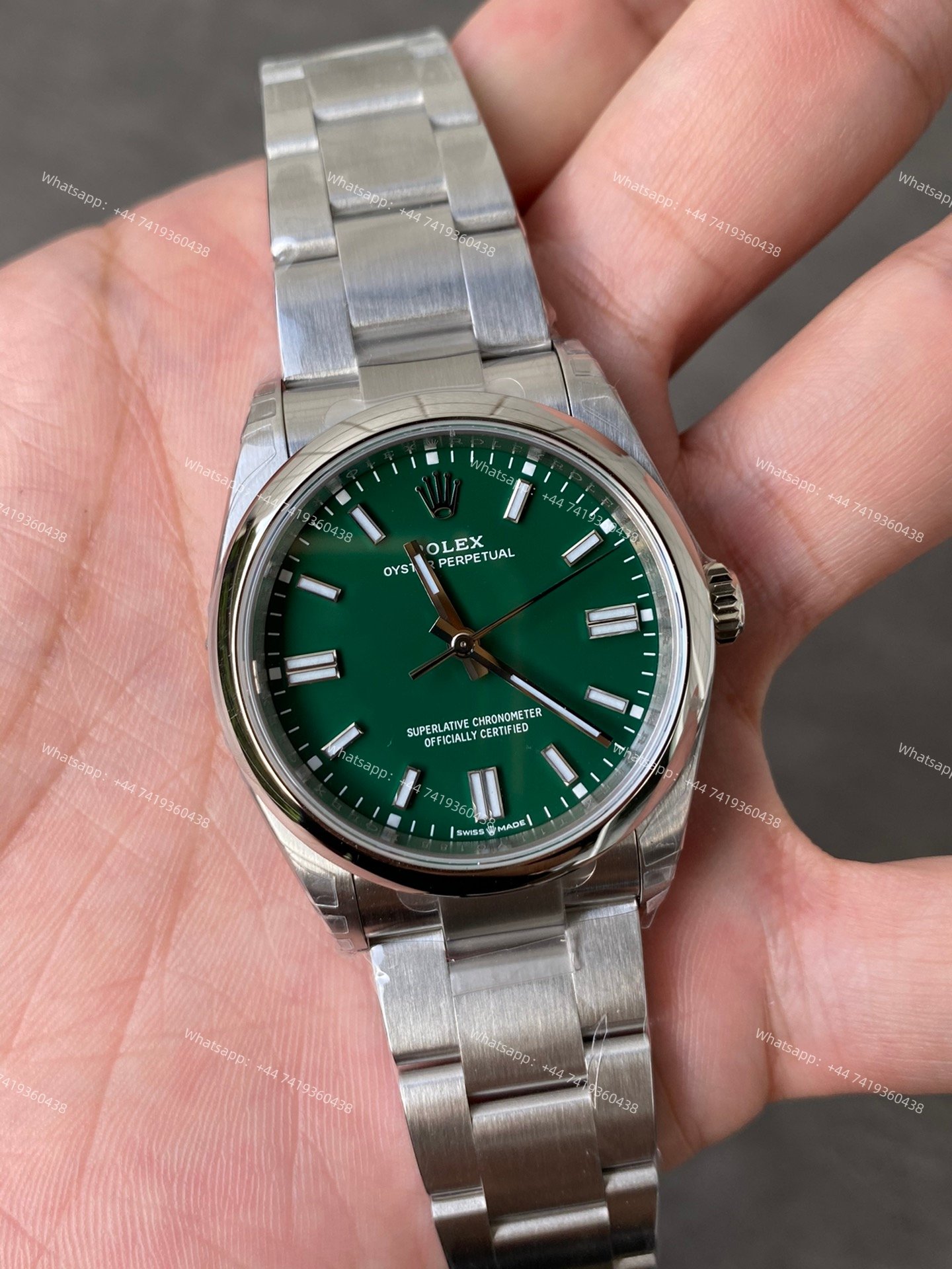 Rolex Super Clone Oyster Perpetual M126000-0005 Green Dial 36MM 3230 Movement