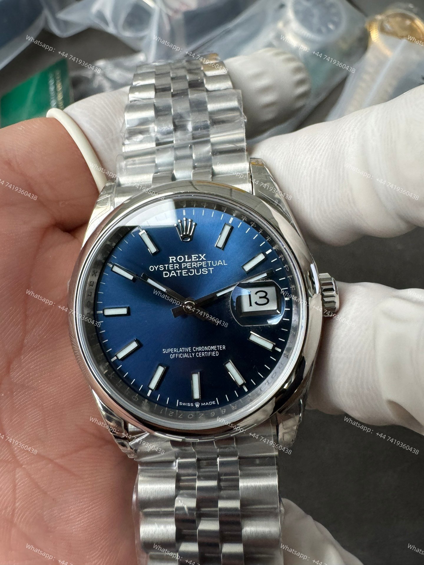 Rolex Datejust M126200-0005 Blue Dial 1:1 Replica Jubilee 36MM 3235 Movement Super Clone Watch