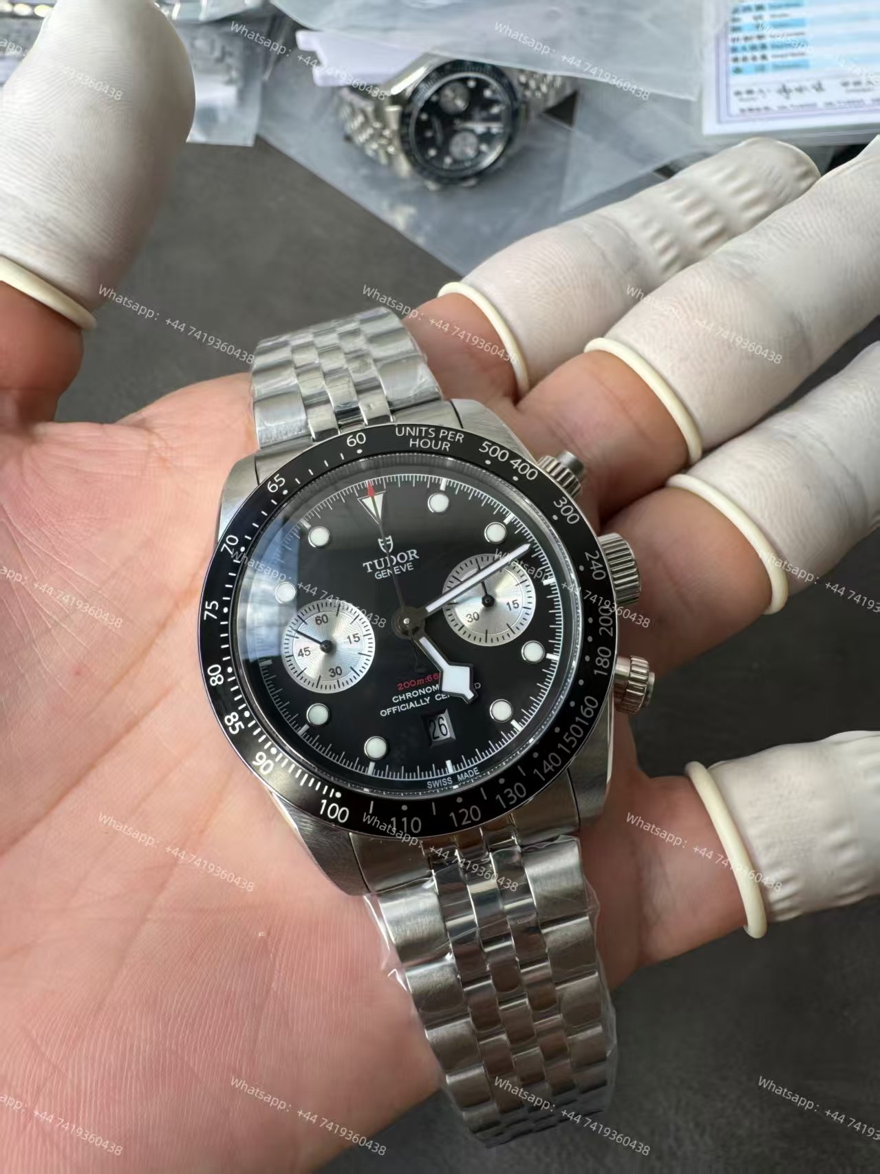 Tudor Super Clone Black Bay Chronograph M79360N-0013 Black Dial