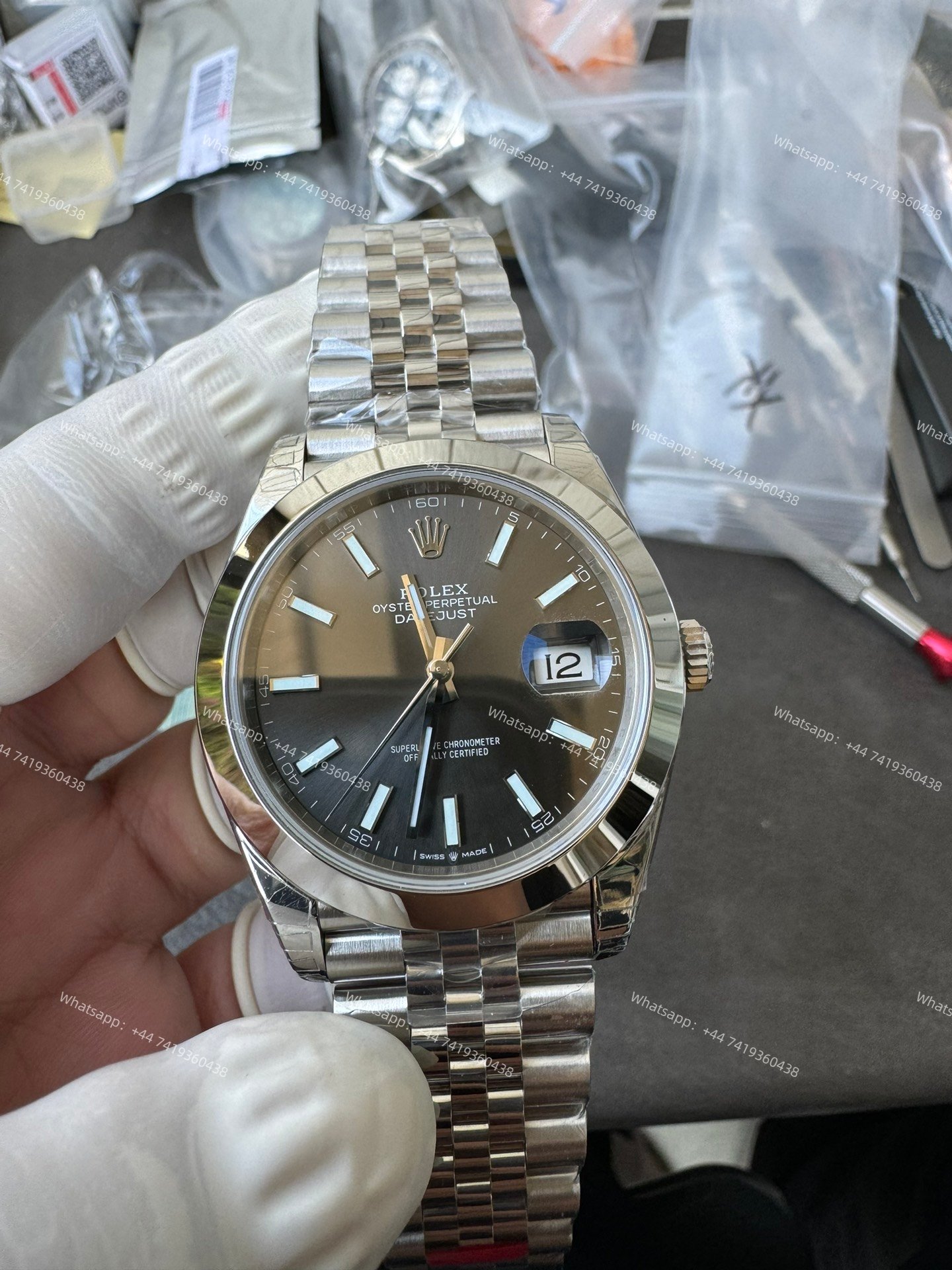 Rolex Datejust M126300-0008 1:1 Replica Gray Dial Jubilee 41MM 3235 Movement Super Clone Watch