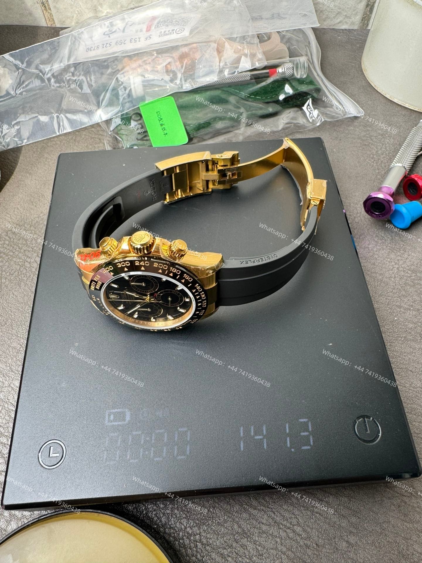 Rolex Daytona 1:1 Replica – M116518LN-0035 Black Dial Gold Case 4130 Super Clone