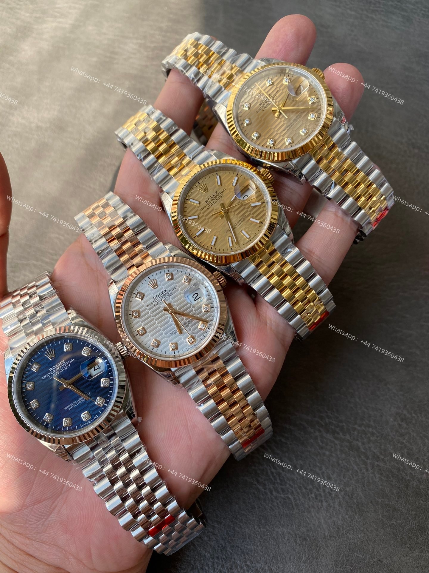 Rolex Datejust M126233-0039 1:1 Replica Water Ripple Gold Dial Jubilee 36MM 3235 Movement Super Clone Watch