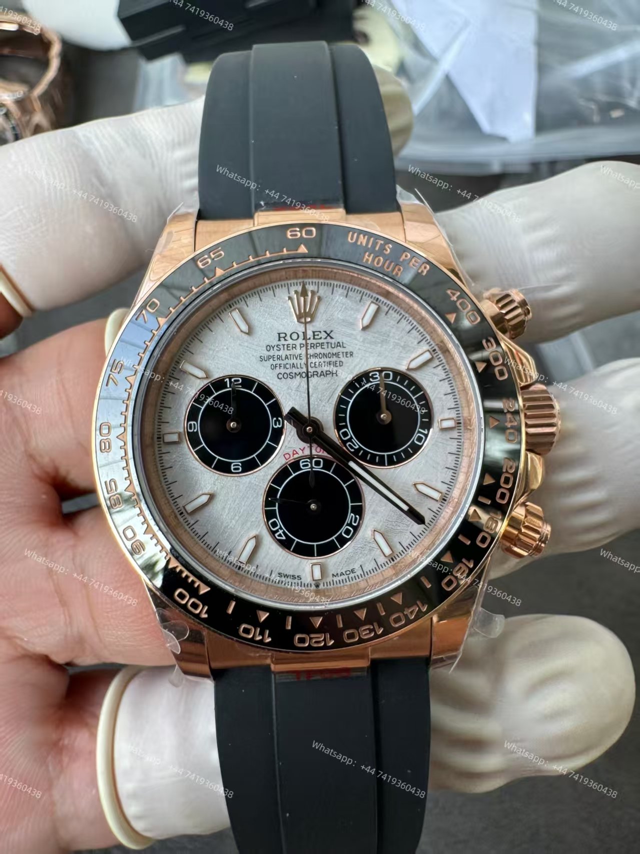 Rolex Super Clone Daytona M126515LN-0008 Rose Gold Meteorite Dial 4131 Movement