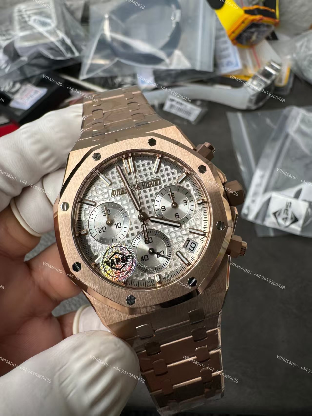 Audemars Piguet Super Clone Royal Oak Rose Gold White Dial 26240 Chronograph 41mm Cal.4401