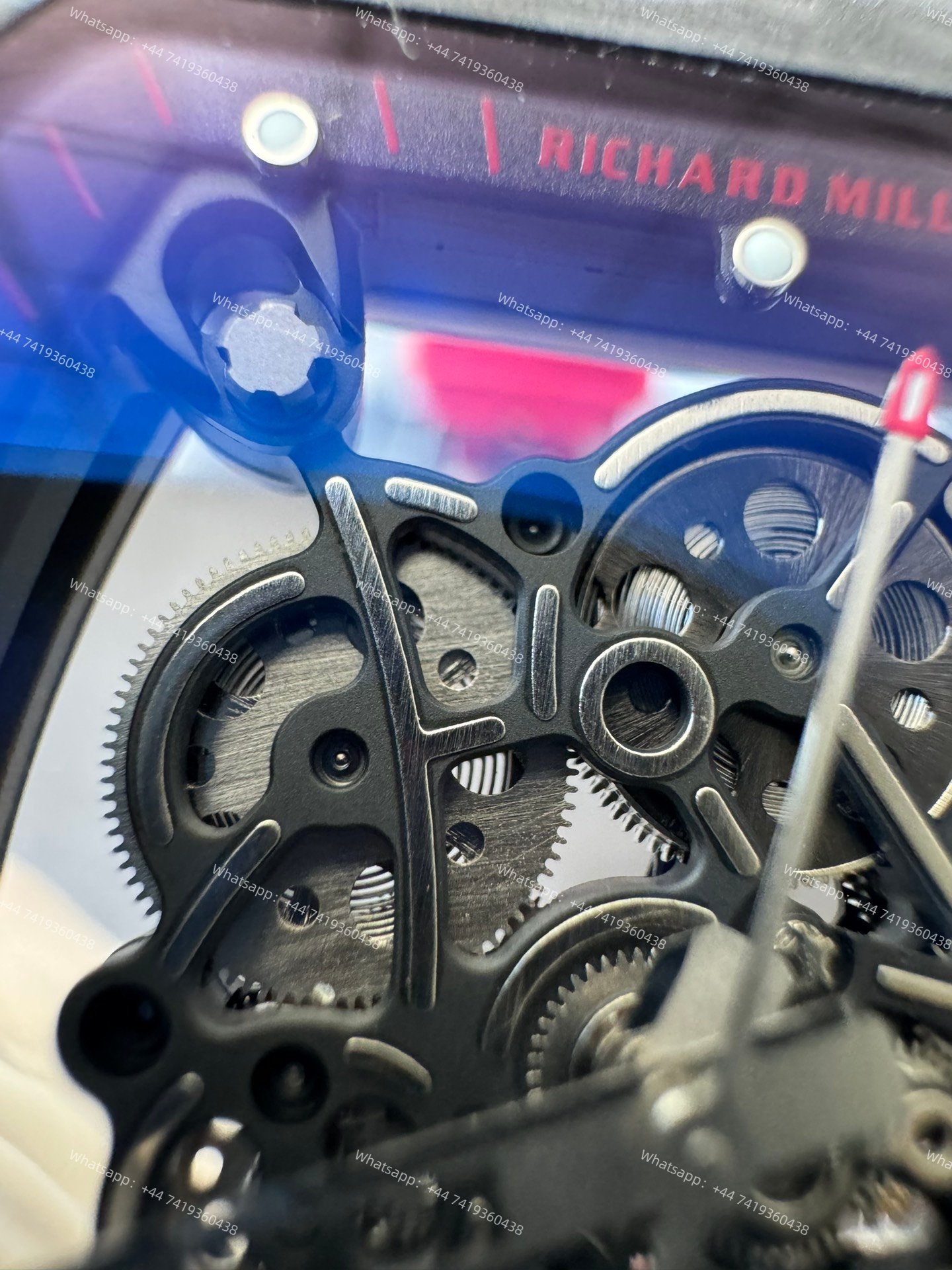 Super Clone Richard Mille RM 055 Carbon TPT Red Rubber Strap 1:1 Replica Watch