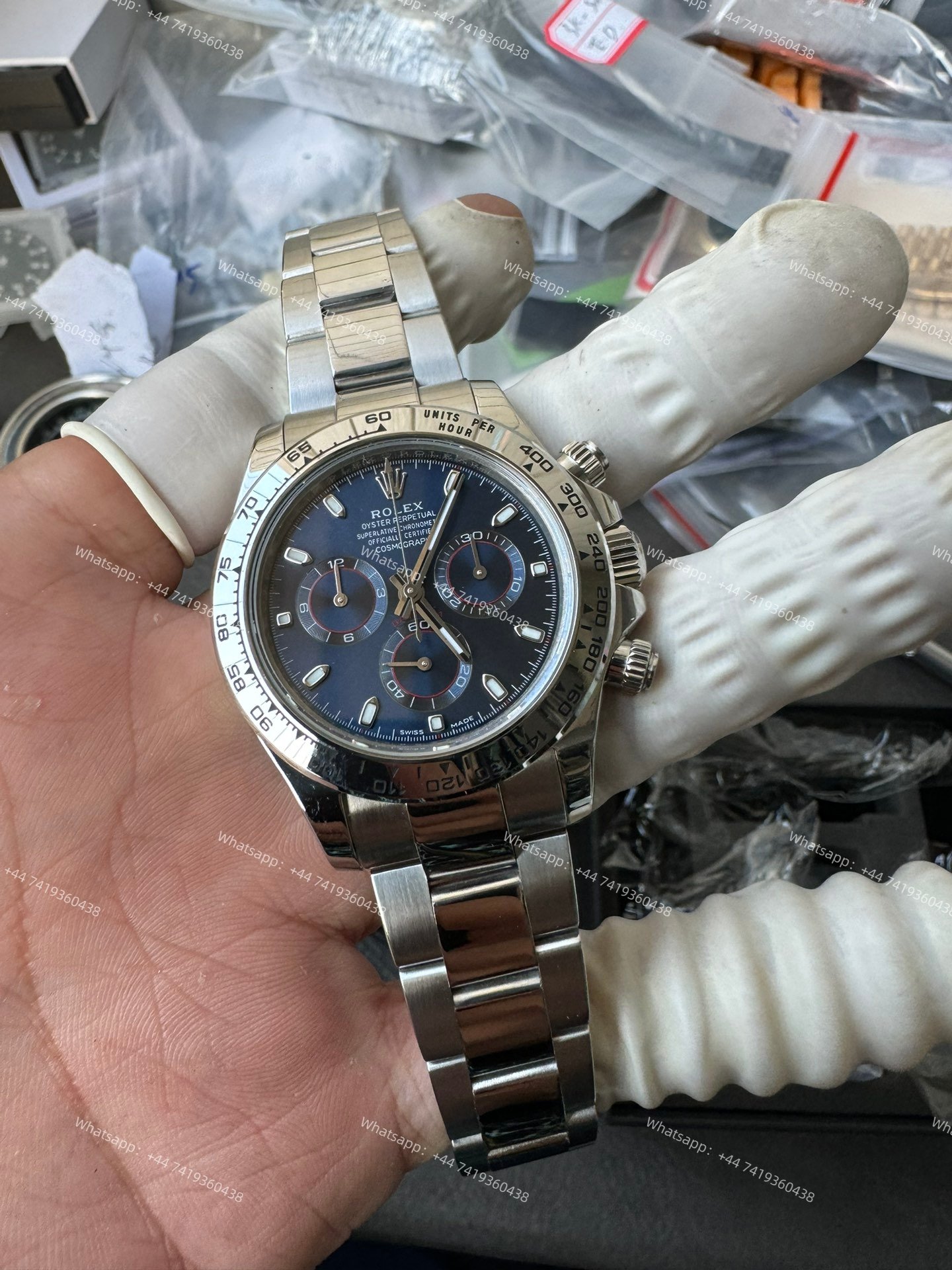 Rolex Daytona 1:1 Replica – M116509-0071 Blue Dial Steel Case 4130 Super Clone Watch
