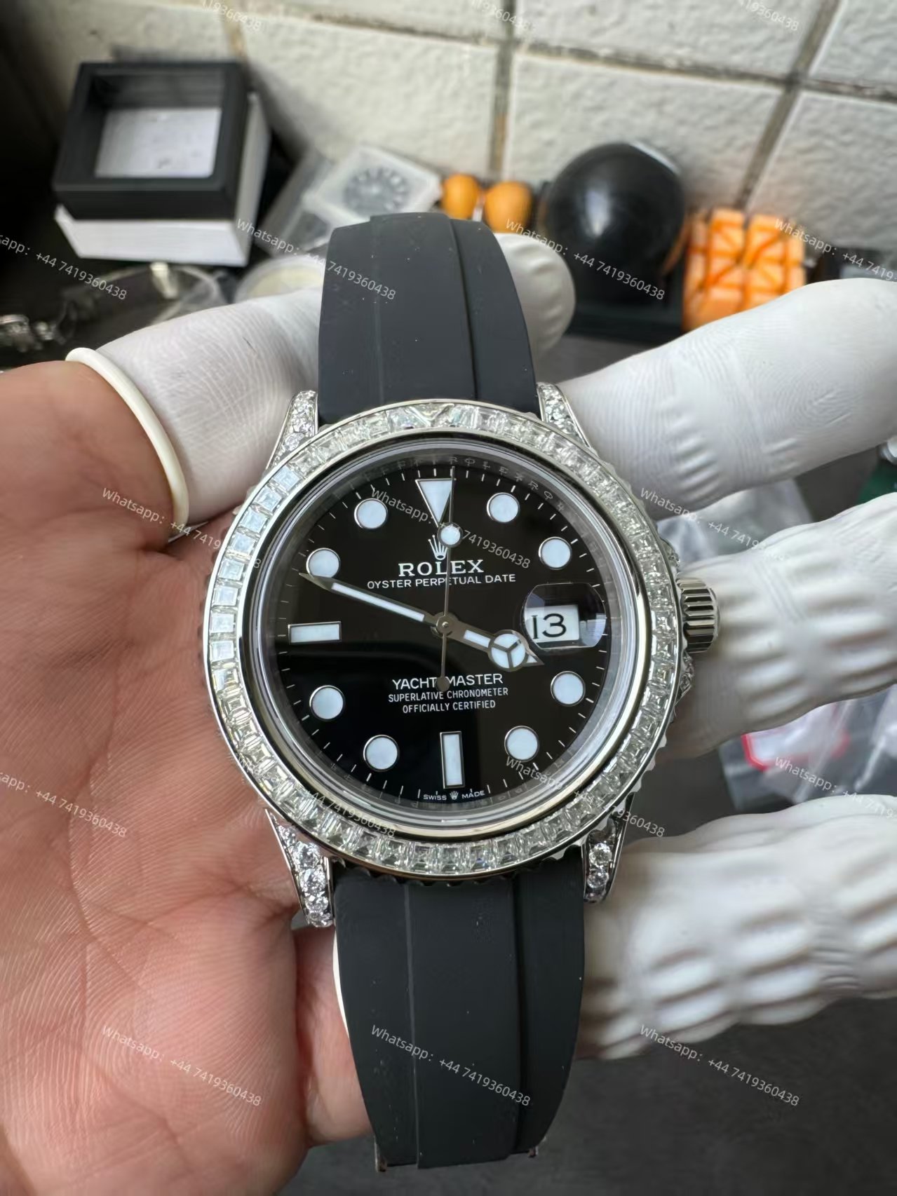 Rolex Yacht-Master 226679TBR 1:1 Replica 42MM Moissanite Diamond Lugs and Dial 3235 Movement Super Clone Watch