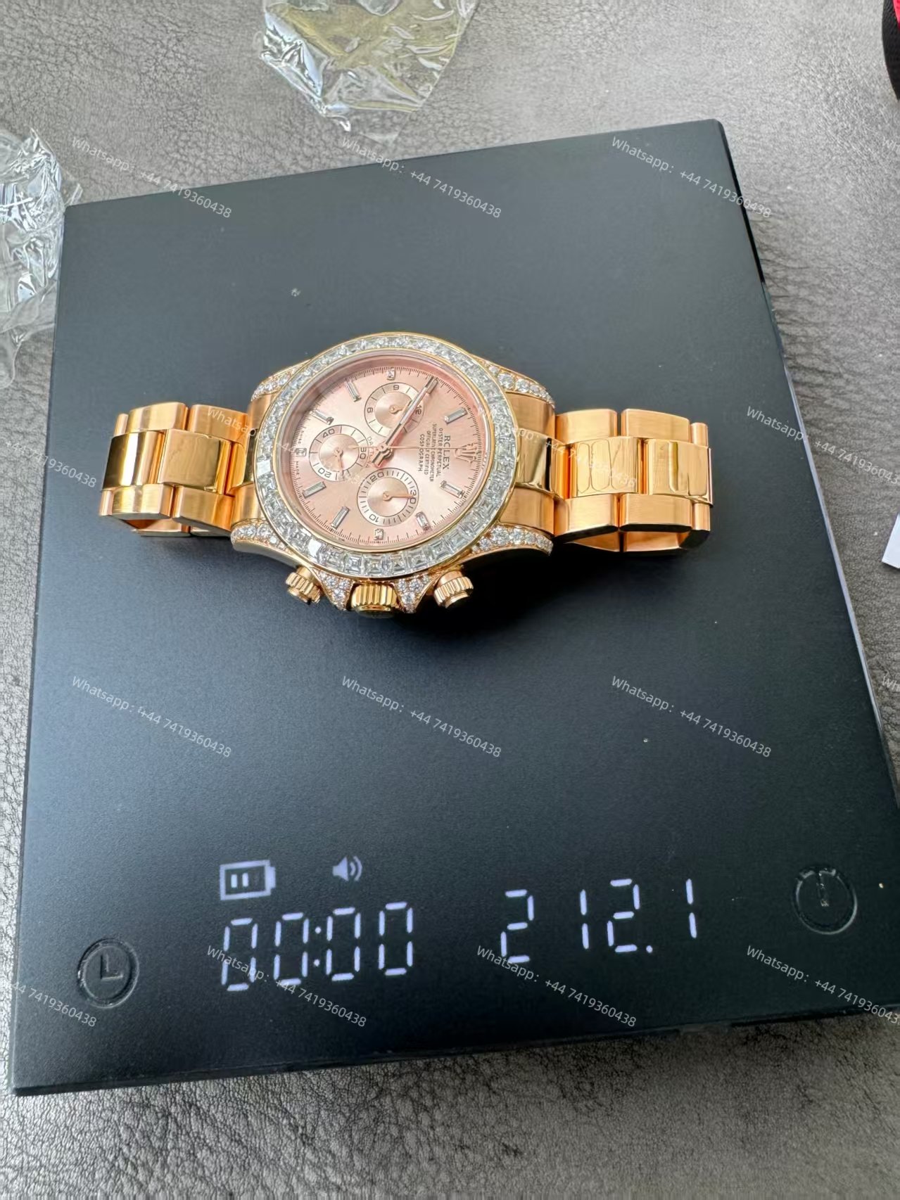 Rolex Super Clone Daytona 126595TBR 1:1 Replica Watch – 18K Rose Gold Diamond Beze 4131 movement