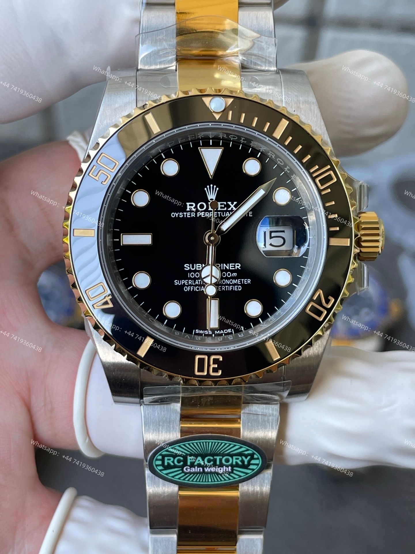 Rolex Submariner Gold Black Dial Submariner 116613LB 3135 Movement 40mm Best Super Clone