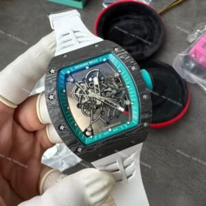 Richard Mille RM 055 “Yas Marina Circuit” Carbon TPT Vaucher Free-Sprung White Rubber Strap Custom Super Clone