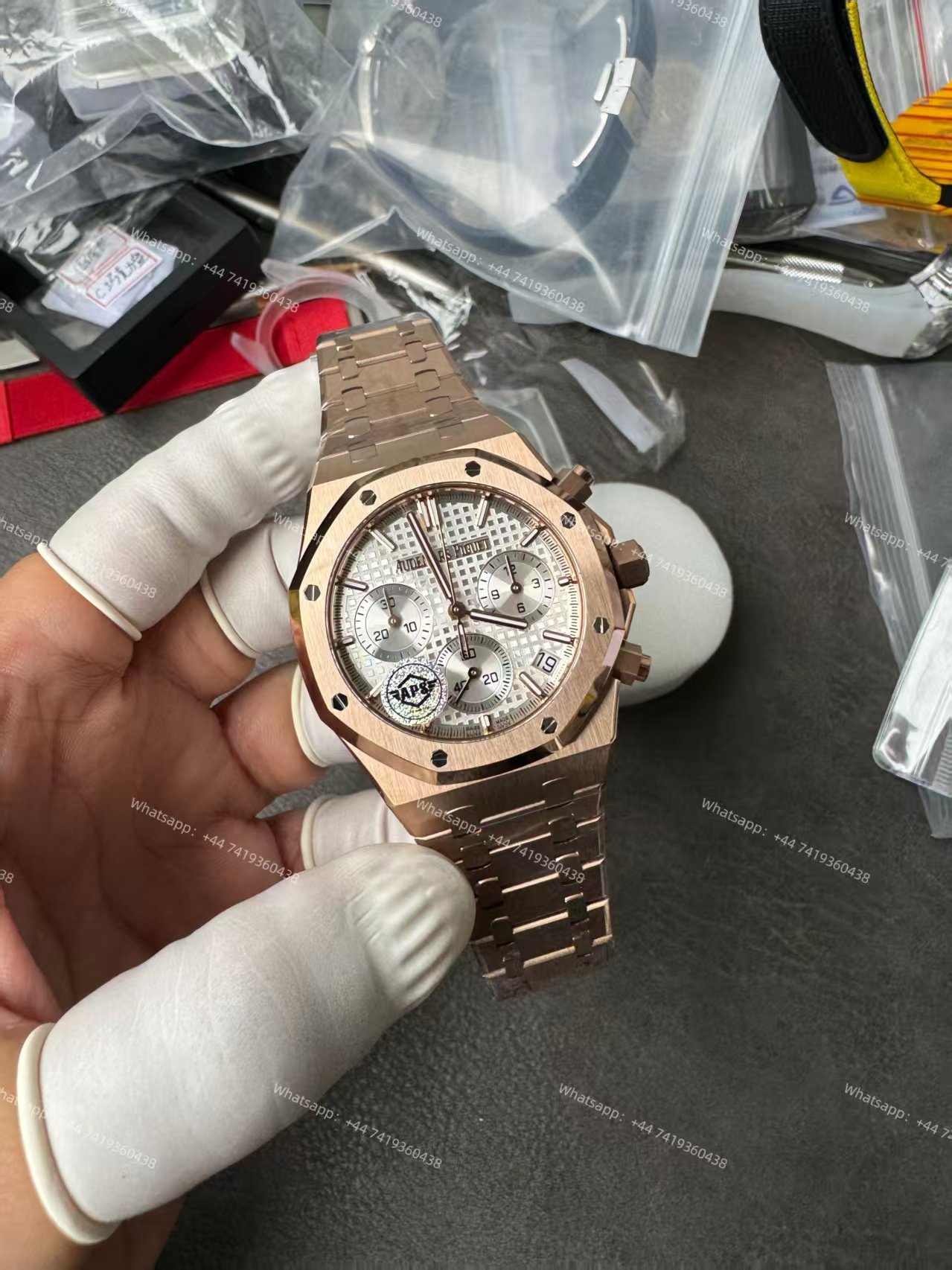 Audemars Piguet Super Clone Royal Oak Rose Gold White Dial 26240 Chronograph 41mm Cal.4401