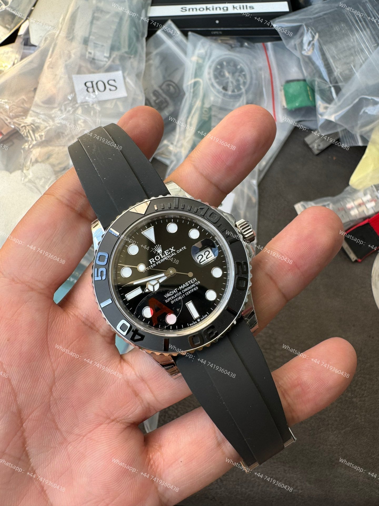 Rolex Yacht-Master 226659 1:1 Replica 18K White Gold Plated 42MM 3235 Movement Super Clone Watch