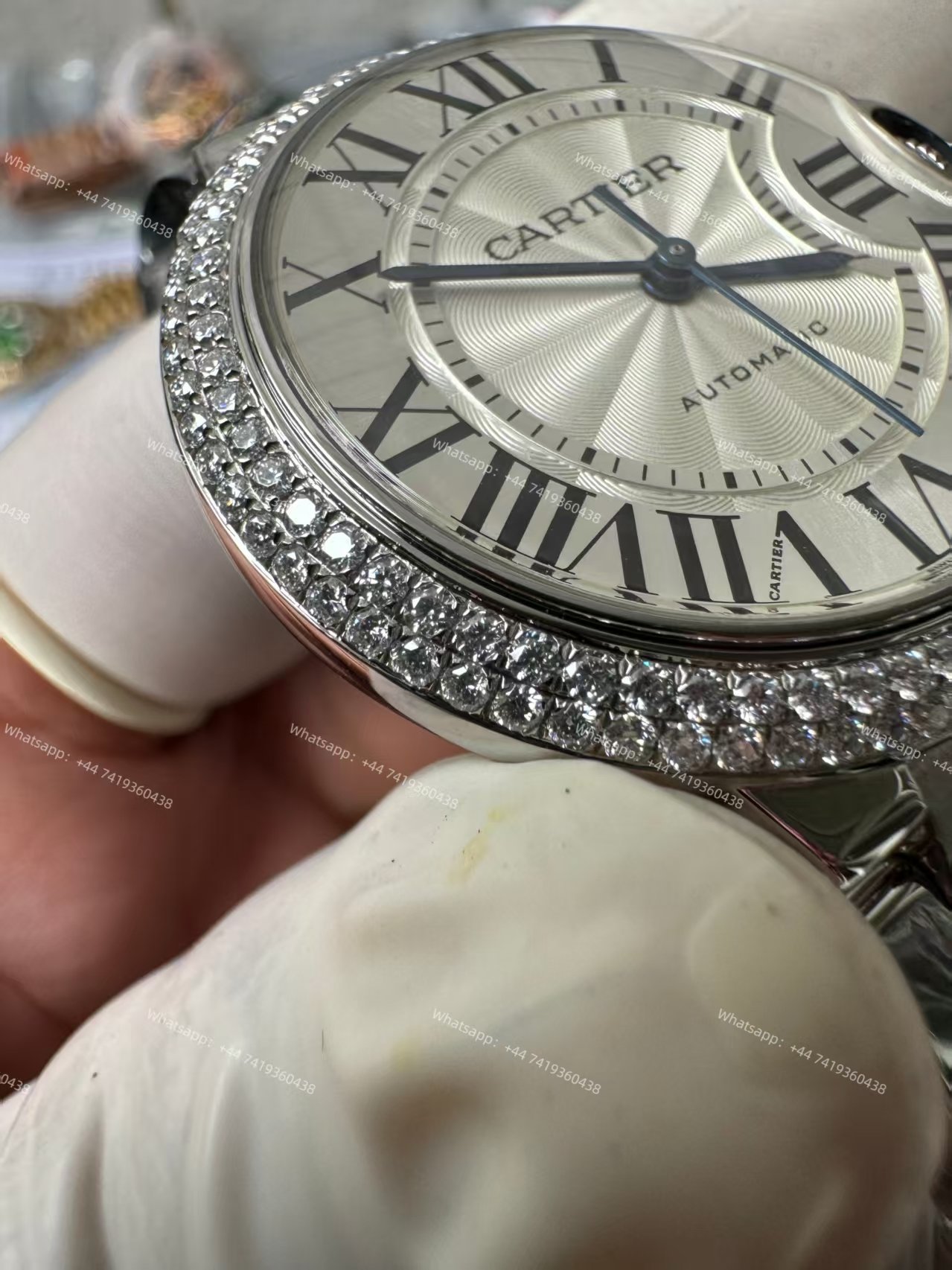 Cartier Super Clone Ballon Bleu Diamond bezel 42MM