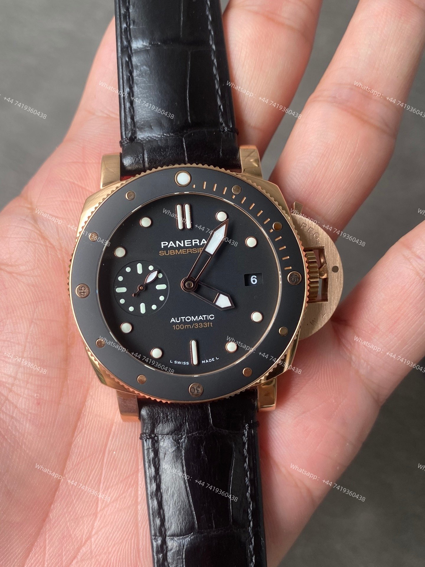 Panerai Super Clone Submersible PAM00974 Rose Gold 42MM