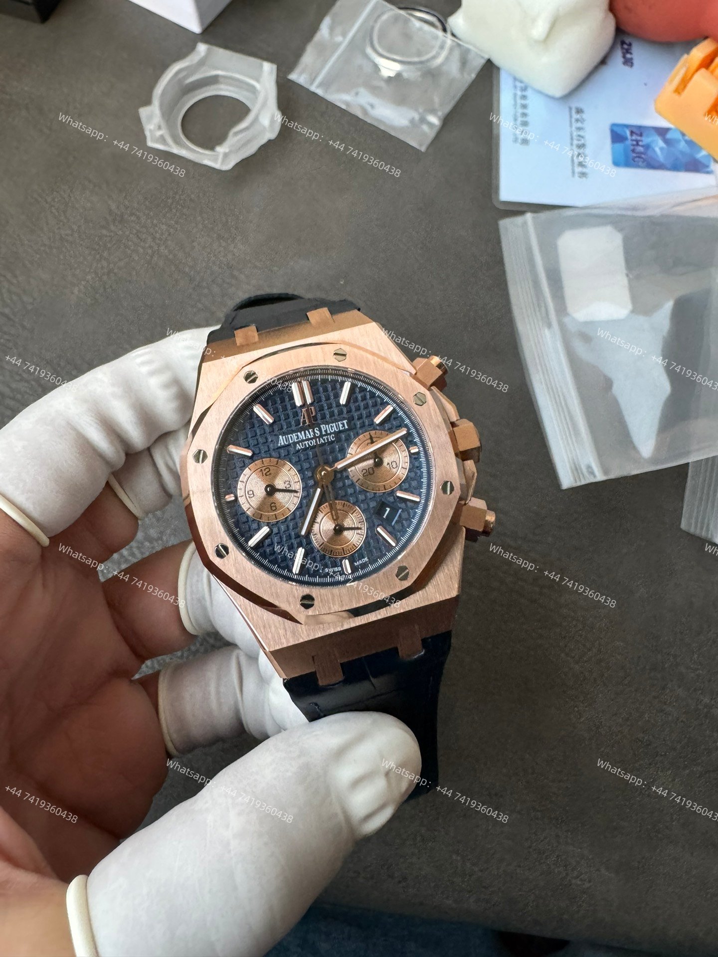 Audemars Piguet Super Clone Royal Oak Rose Gold Blue Dial 26331OR Chronograph