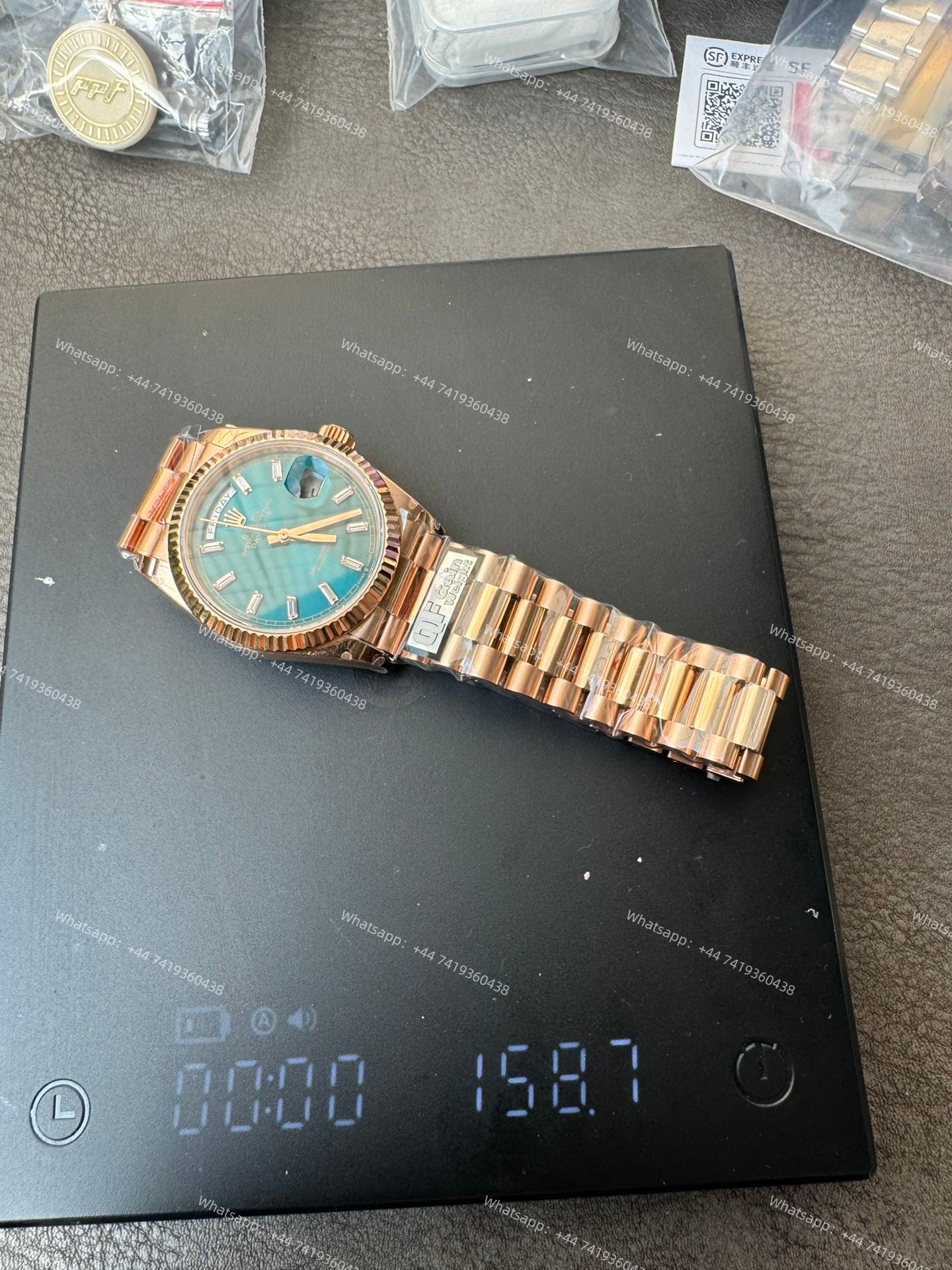 Rolex Day-Date m128235-0085 Rose Gold Turquoise Dial President bracelet 3255 Movement (36mm) Best Super Clone