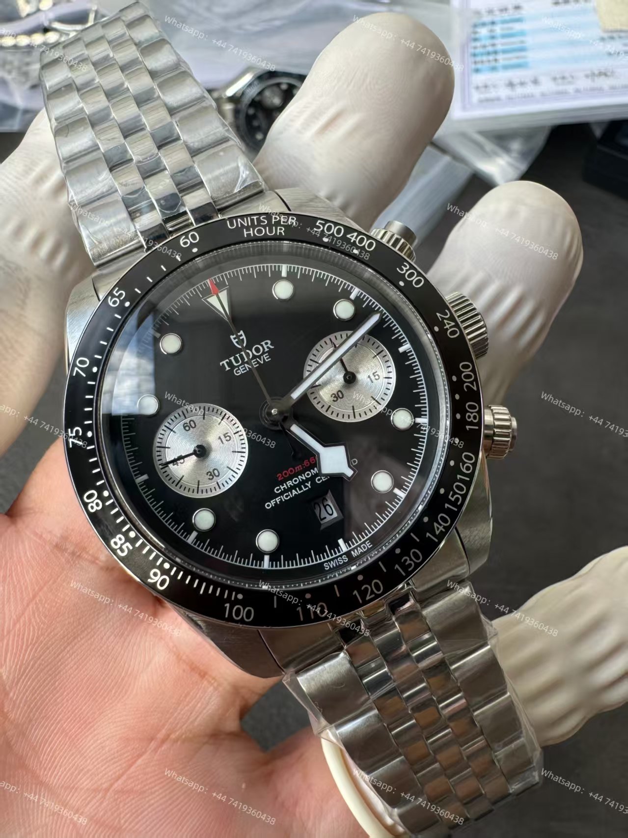 Tudor Super Clone Black Bay Chronograph M79360N-0013 Black Dial