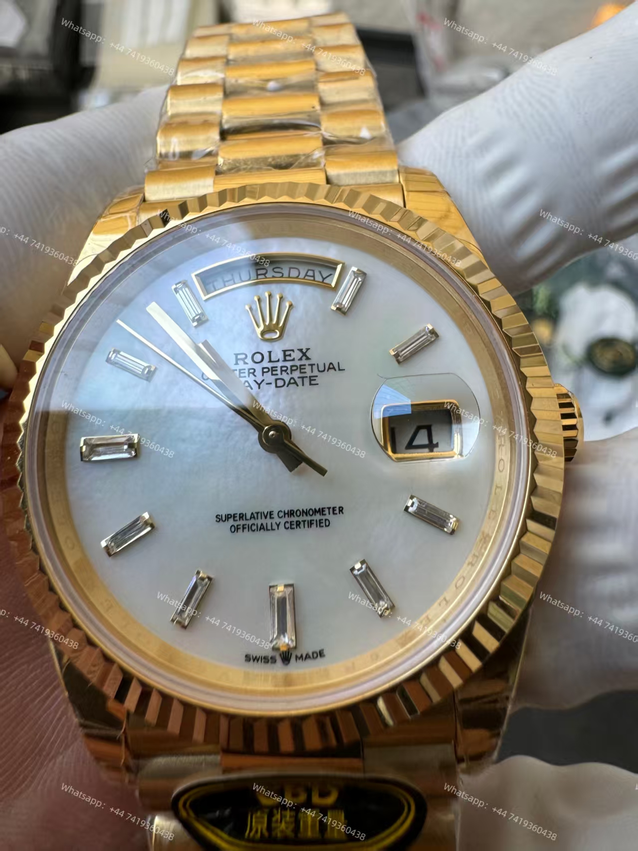 Rolex Day-Date m228238-0071 White dial Presidential bracelet 3255 Movement (40mm) Best Super Clone