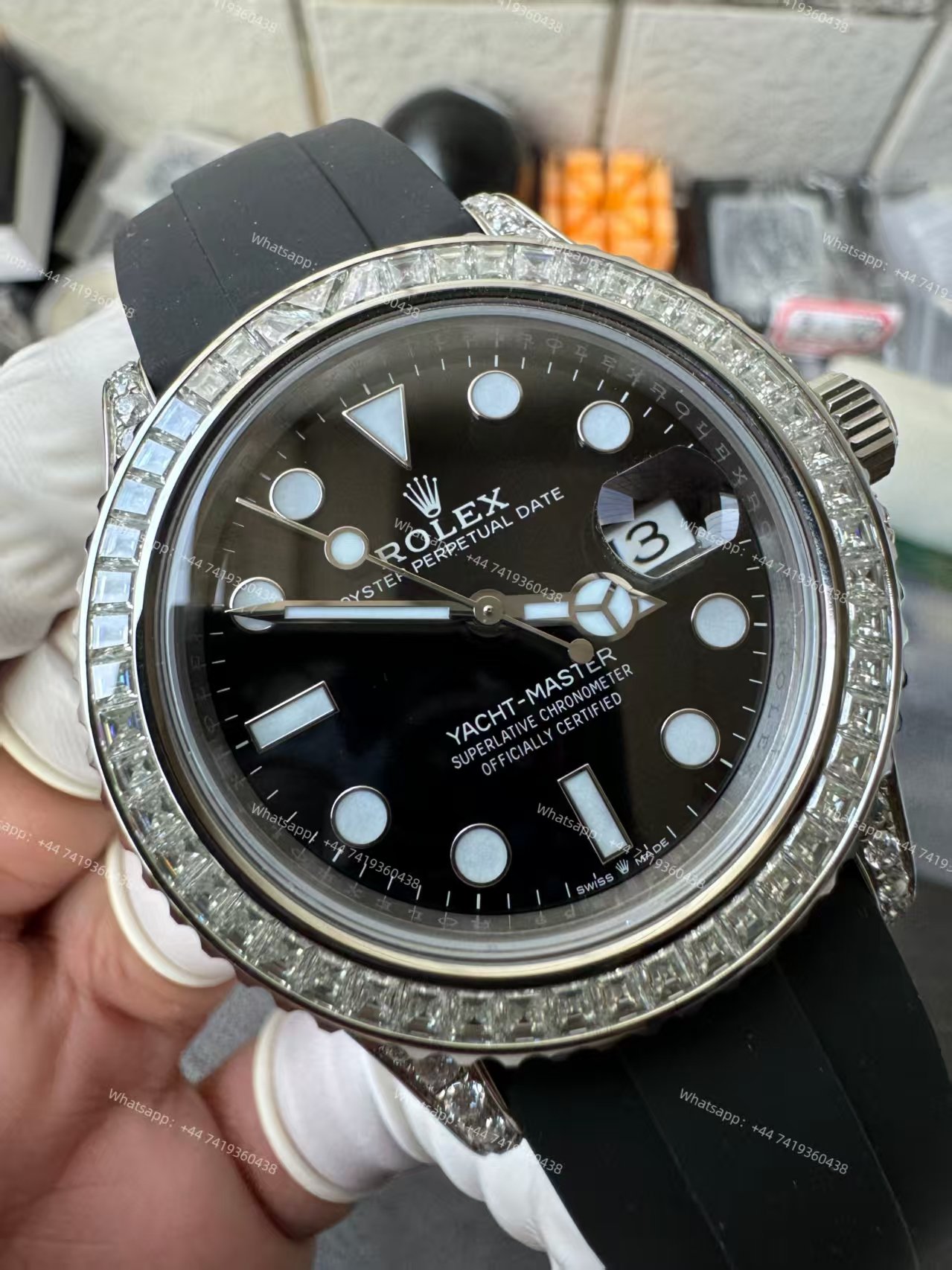 Rolex Yacht-Master 226679TBR 1:1 Replica 42MM Moissanite Diamond Lugs and Dial 3235 Movement Super Clone Watch