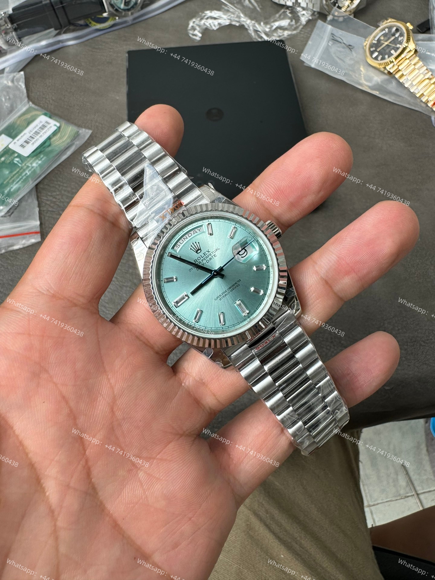 Rolex Day-Date m228236-0006 Ice-blue dial Presidential bracelet 3255 Movement (40mm) Best Super Clone