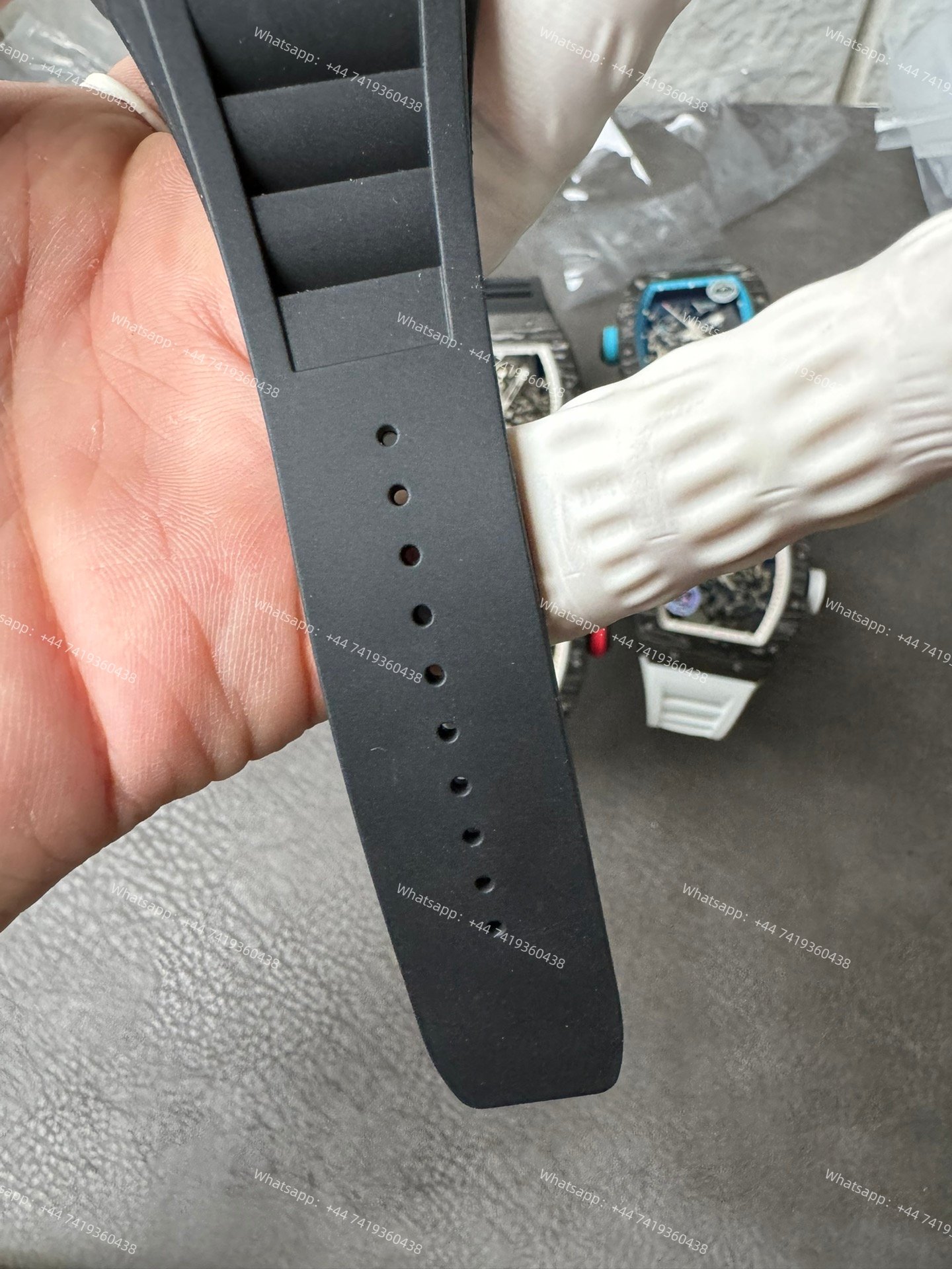 Super Clone Richard Mille RM 055 Carbon TPT Rose Gold Skeleton 1:1 Replica Watch