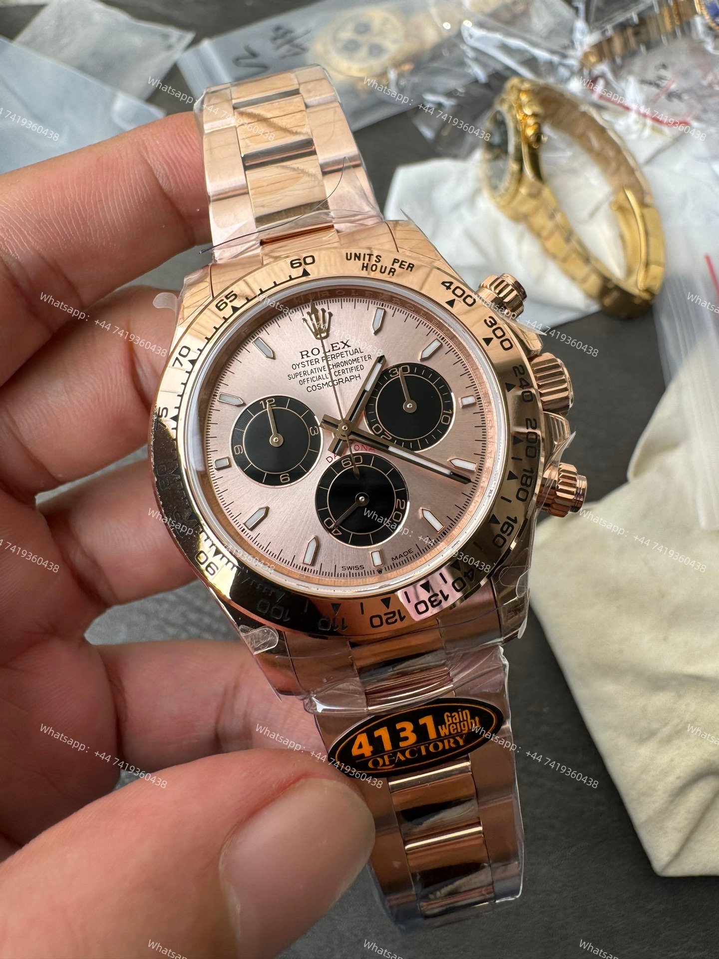 Rolex Super Clone Daytona M126505-0003 Rose Gold Dial 4131 Movement