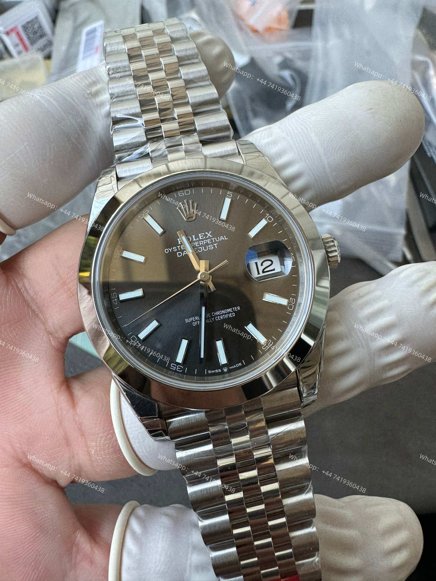 Rolex Datejust M126300-0008 1:1 Replica Gray Dial Jubilee 41MM 3235 Movement Super Clone Watch