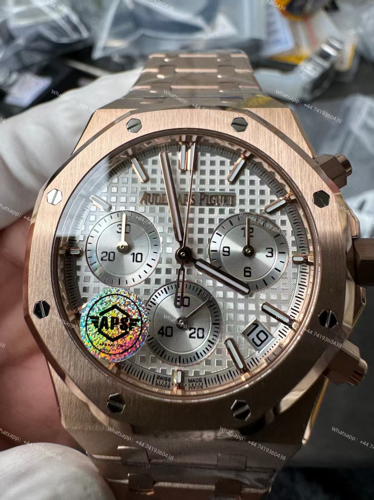 Audemars Piguet Super Clone Royal Oak Rose Gold White Dial 26240 Chronograph 41mm Cal.4401