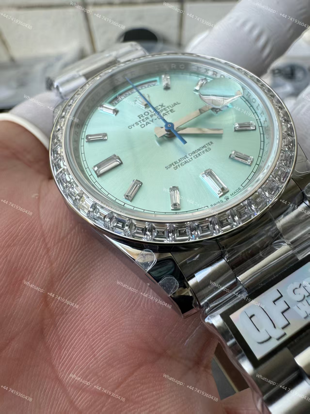 Rolex Day-Date 228396TBR Ice-blue dial Presidential bracelet 3255 Movement (40mm) Best Super Clone