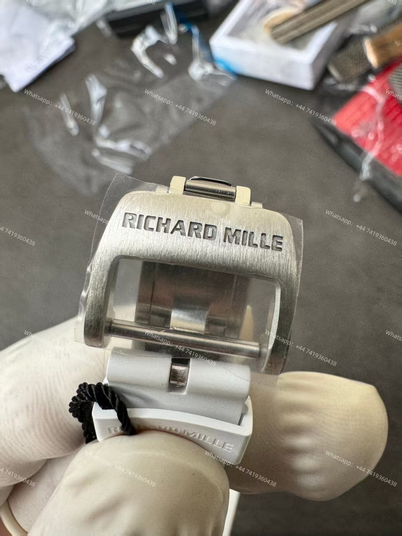 Super Clone Richard Mille RM 07 Full Diamond 1:1 Replica Watch with White Rubber Strap