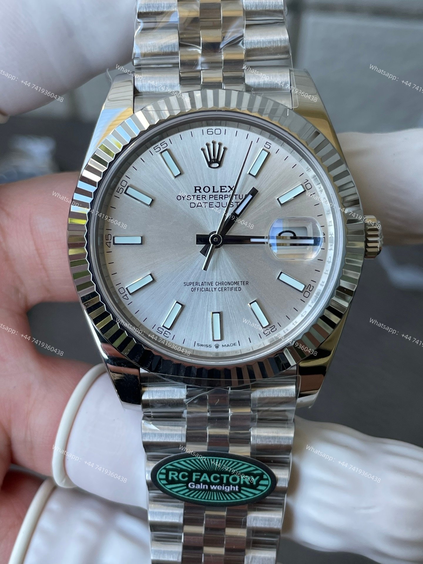 Rolex Datejust M126334-0004 1:1 Replica Silver Dial Jubilee 41MM 3235 Movement Super Clone Watch