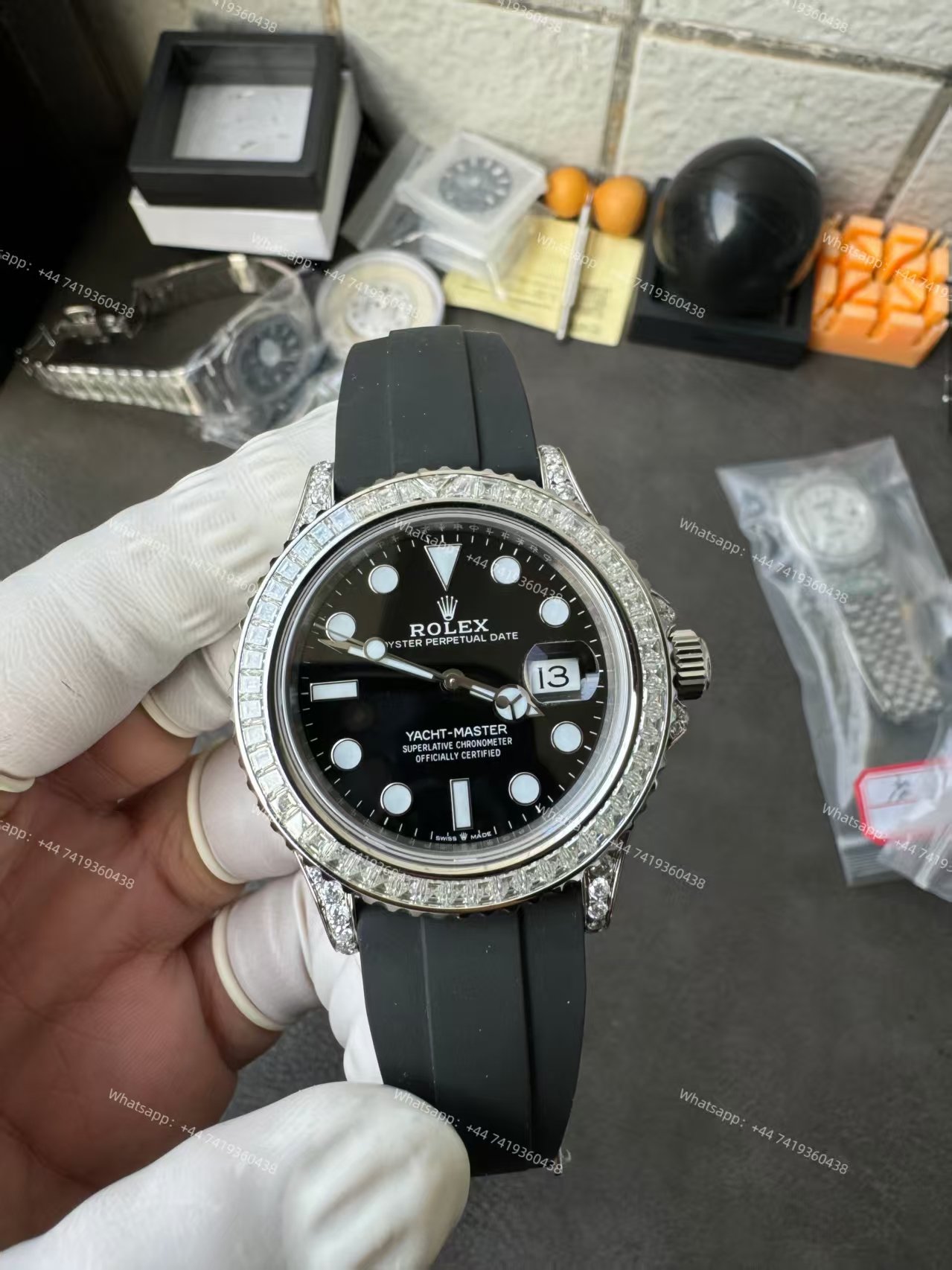 Rolex Yacht-Master 226679TBR 1:1 Replica 42MM Moissanite Diamond Lugs and Dial 3235 Movement Super Clone Watch