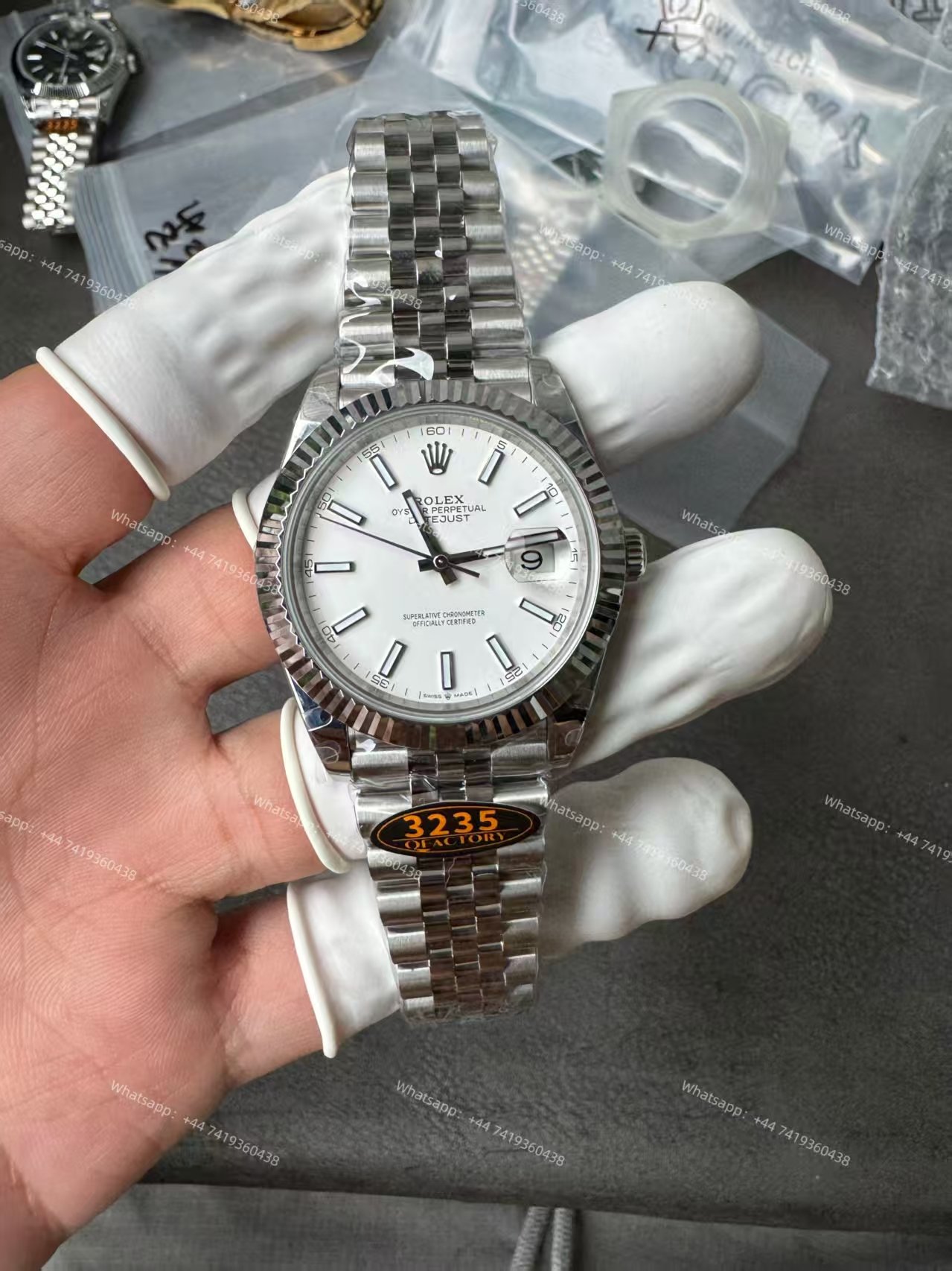 Rolex Datejust M126334-0010 1:1 Replica White Dial Jubilee 41MM 3235 Movement Super Clone Watch