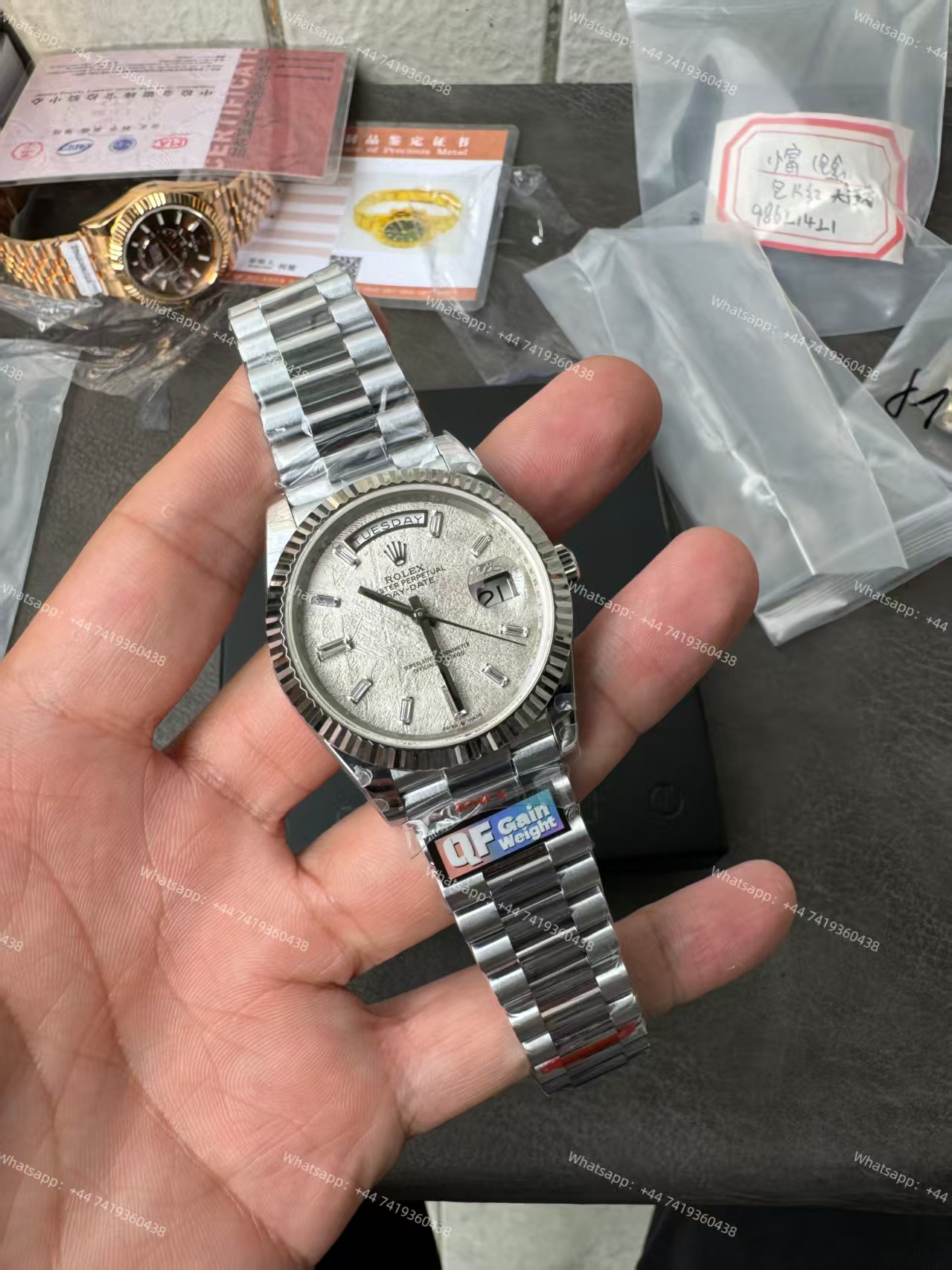 Rolex Day-Date m228239-0055 Meteorite White Dial President bracelet 3255 Movement  (40mm) Best Super Clone