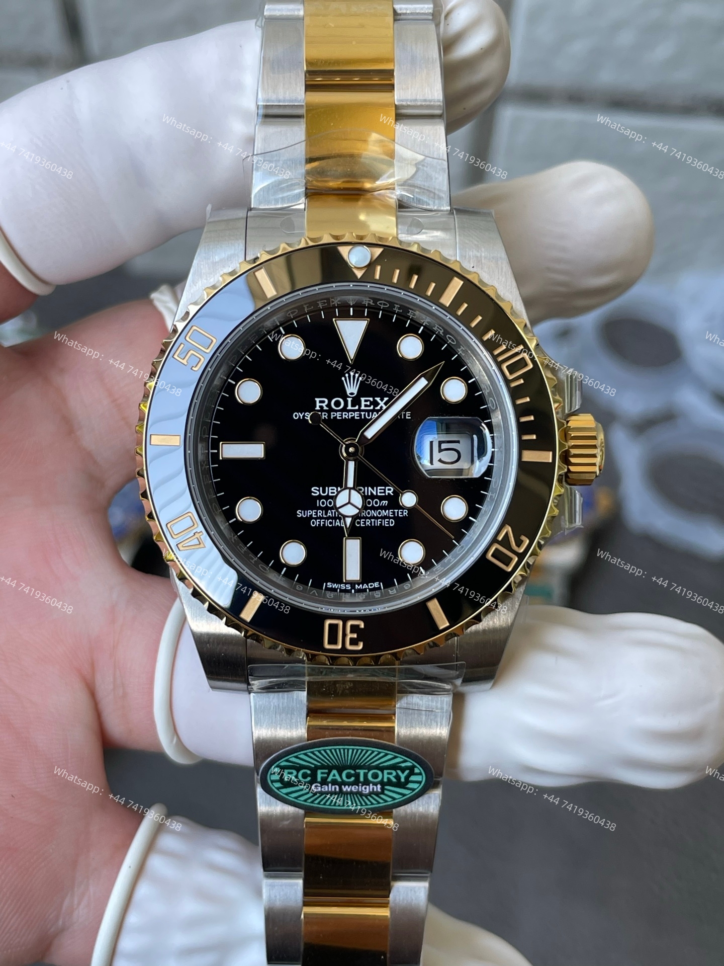 Rolex Submariner Gold Black Dial Submariner 116613LB 3135 Movement 40mm Best Super Clone