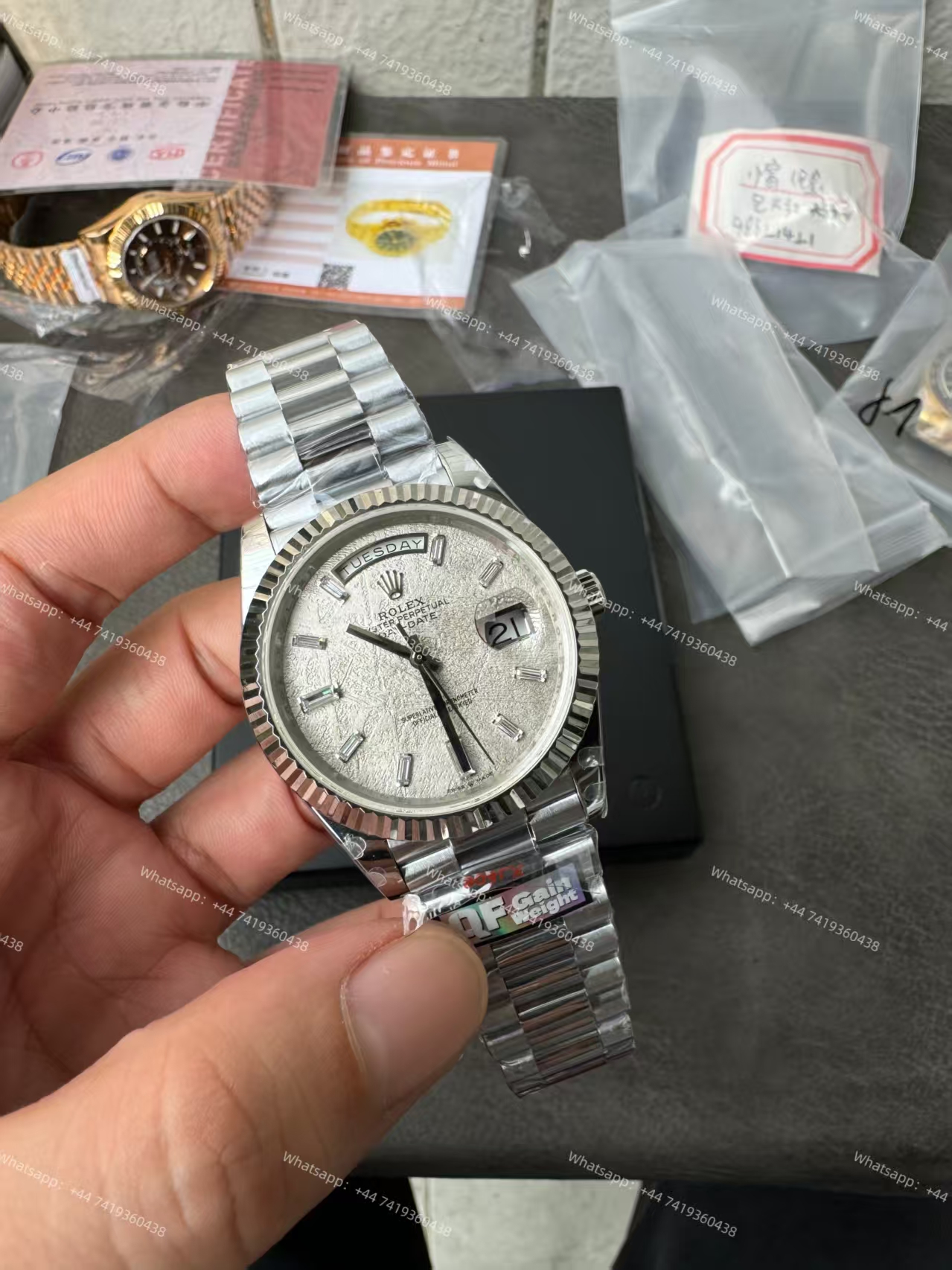 Rolex Day-Date m228239-0055 Meteorite White Dial President bracelet 3255 Movement  (40mm) Best Super Clone