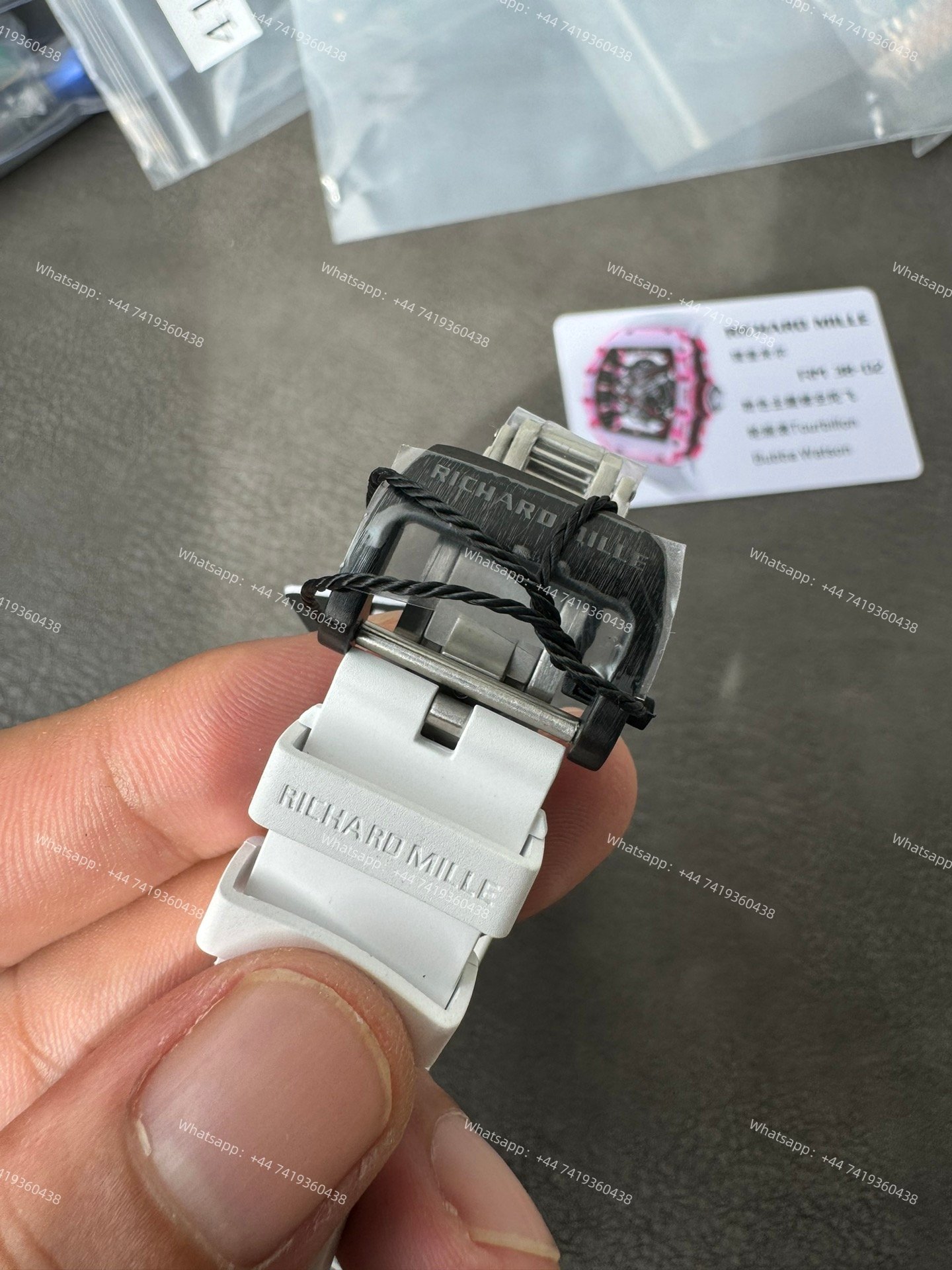 Super Clone Richard Mille RM38-02 Bubba Watson White & Pink Tourbillon