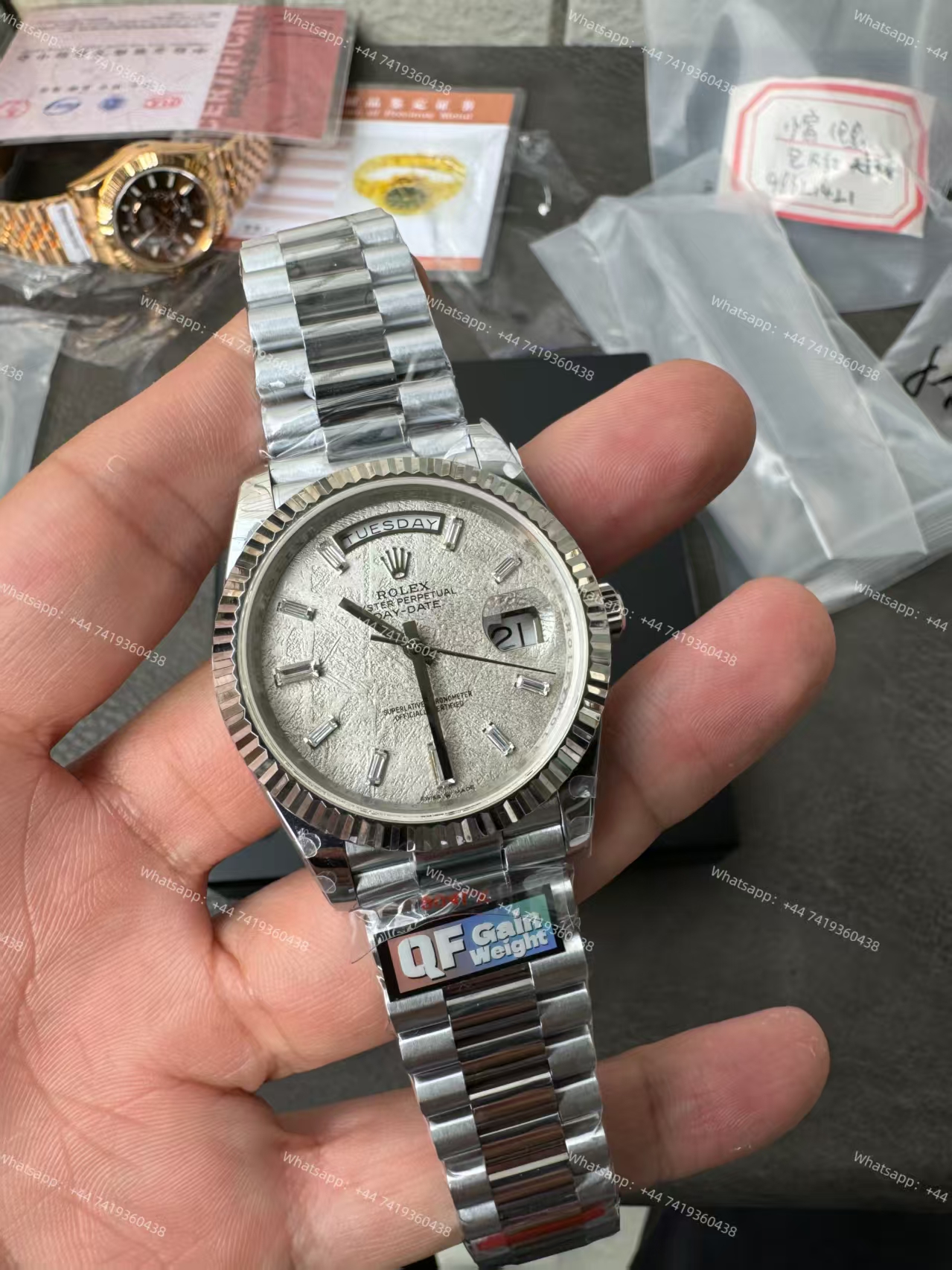 Rolex Day-Date m228239-0055 Meteorite White Dial President bracelet 3255 Movement  (40mm) Best Super Clone