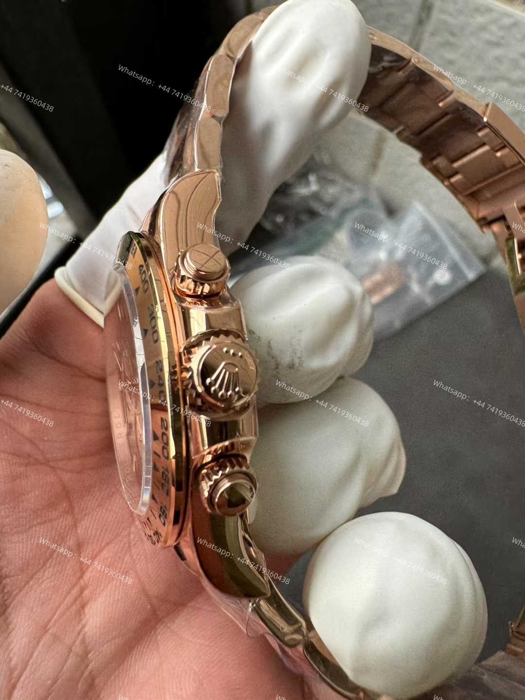 Rolex Daytona Super Clone M126505-0001 Rose Gold Black Dial 4131 Movement