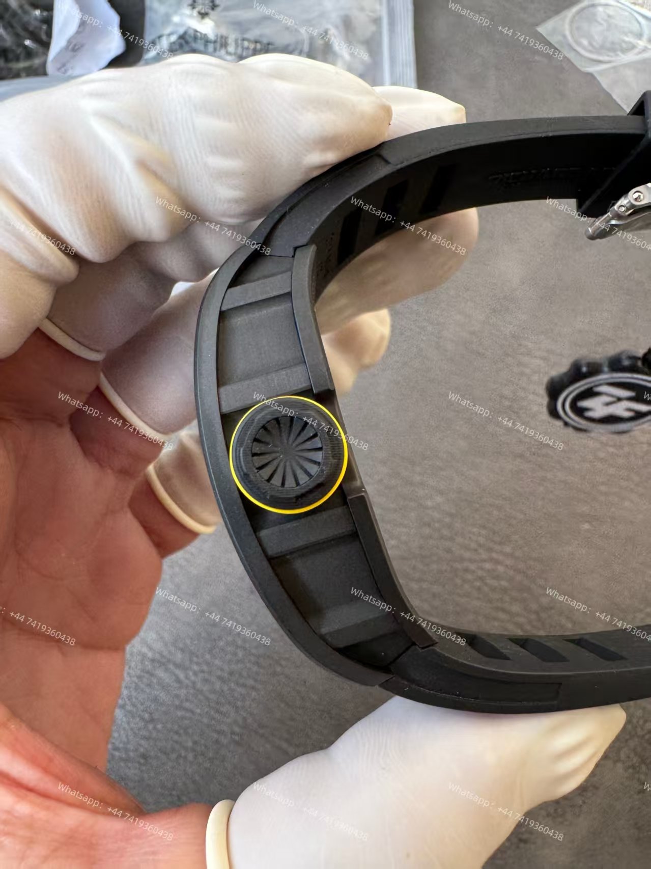 Super Clone Richard Mille RM 035 Americas Black Ceramic Skeleton Black Rubber Strap 1:1 Replica Watch