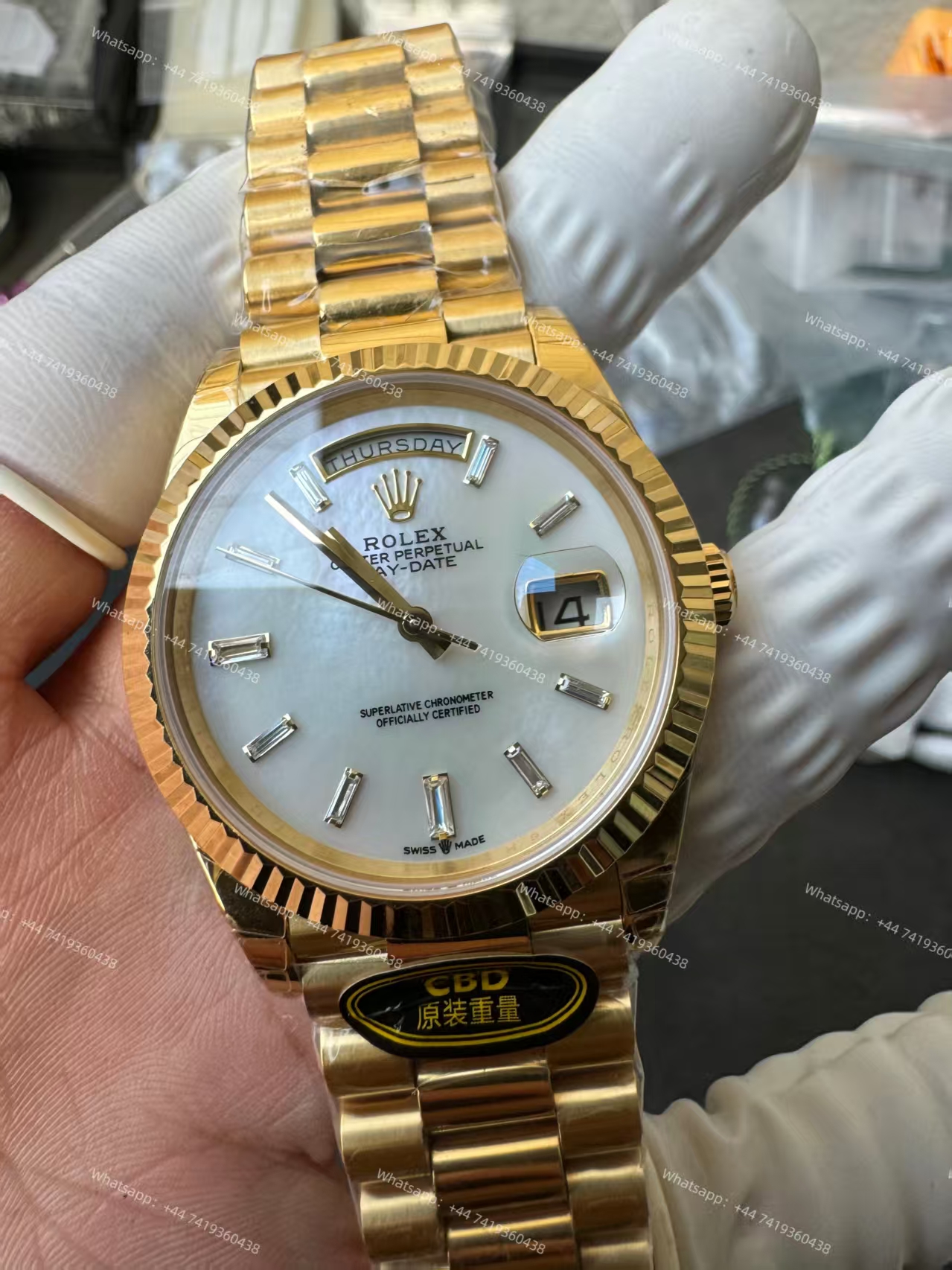 Rolex Day-Date m228238-0071 White dial Presidential bracelet 3255 Movement (40mm) Best Super Clone