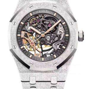 Audemars Piguet Super Clone Royal Oak 15407 Frosted Gold Skeleton Dial 41MM