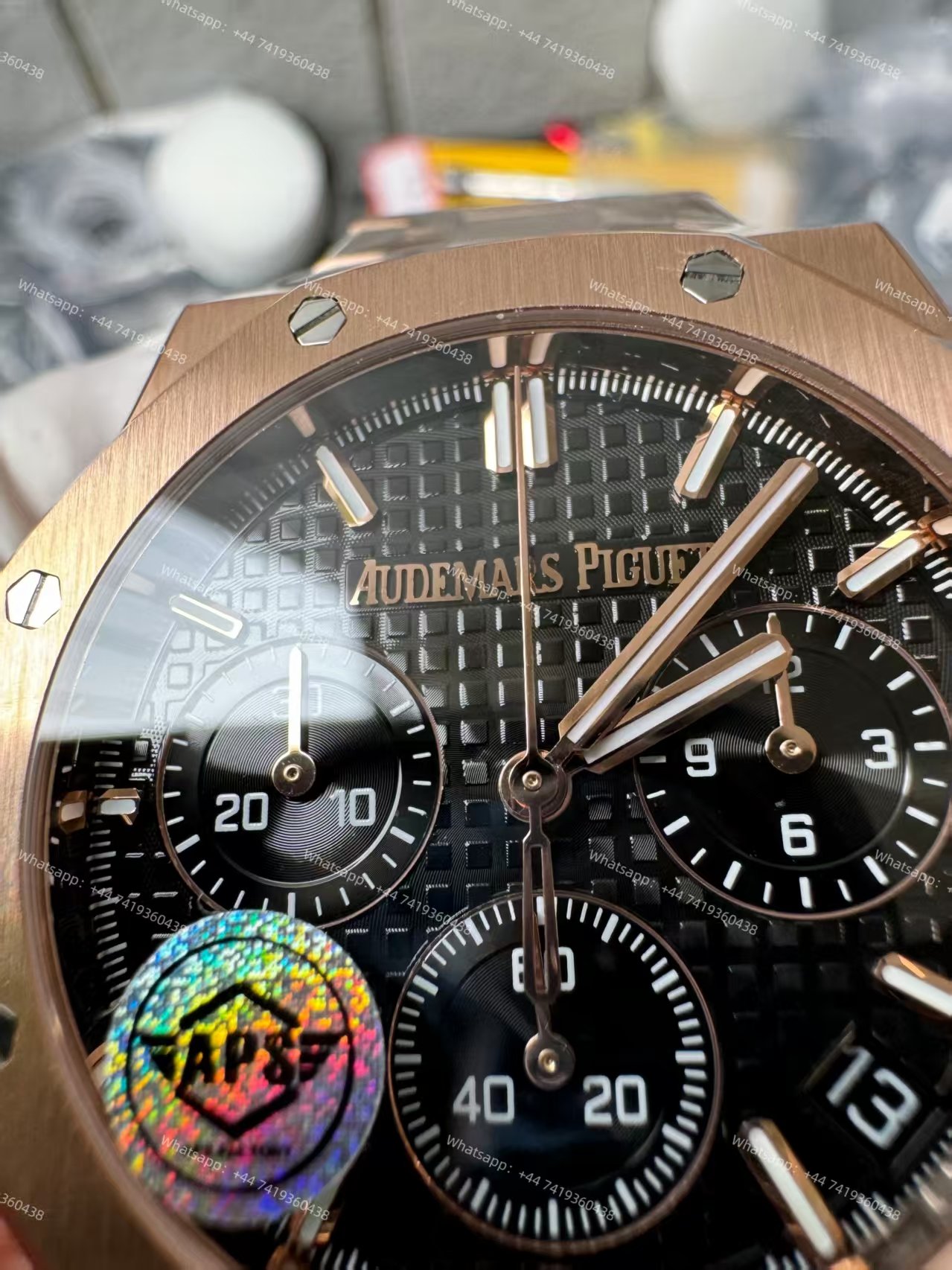 Audemars Piguet Super Clone Royal Oak Rose Gold Black dial 26240 Chronograph 41mm Cal.4401