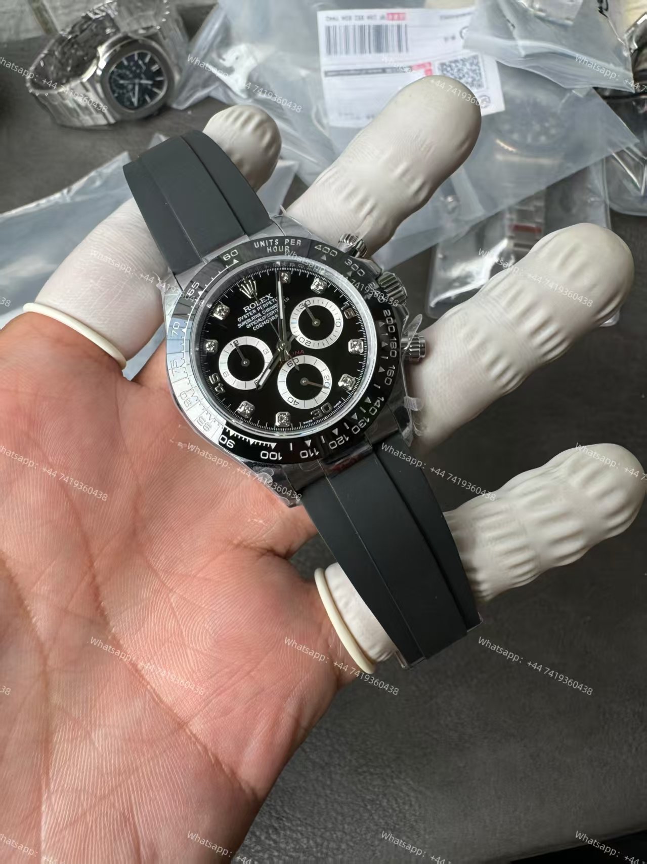 Rolex Daytona Replica Watch – M116519LN-0025 Black Diamond Dial 1:1 Super Clone 4130