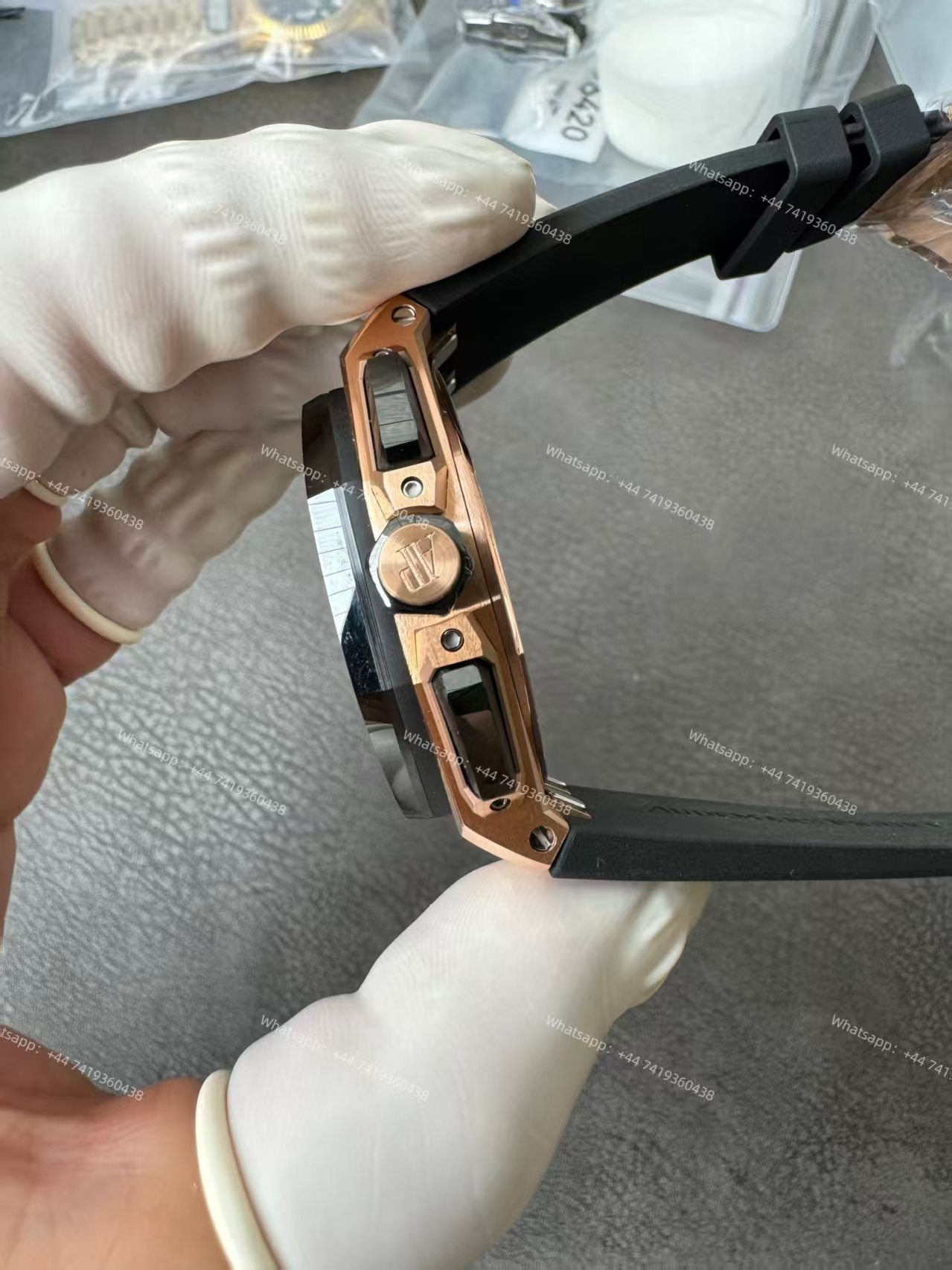 Audemars Piguet Super Clone Royal Oak Offshore Rose Gold 26420 Black Dial Chronograph 43mm